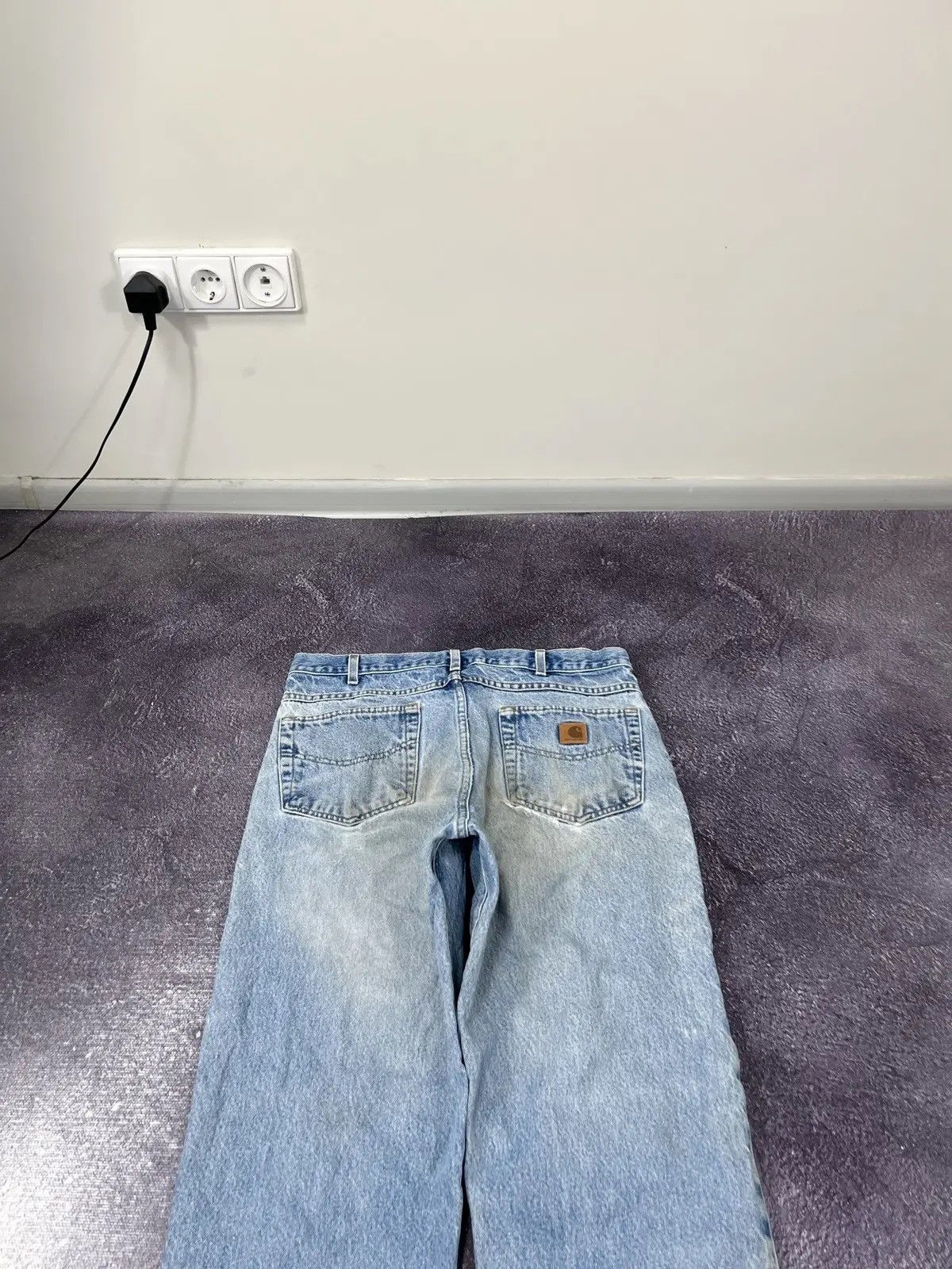 Carhartt × Vintage Vintage Carhartt Faded Blue Denim Relaxed Fit Hype Jeans Size US 34 / EU 50 - 5 Thumbnail