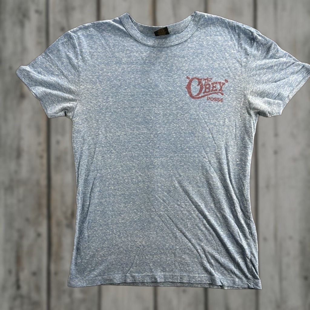 Obey Obey Shirt Made USA Mens Small Blue Heather Graphic Posse Delivery Soft Tee Size US S / EU 44-46 / 1 - 1 Thumbnail