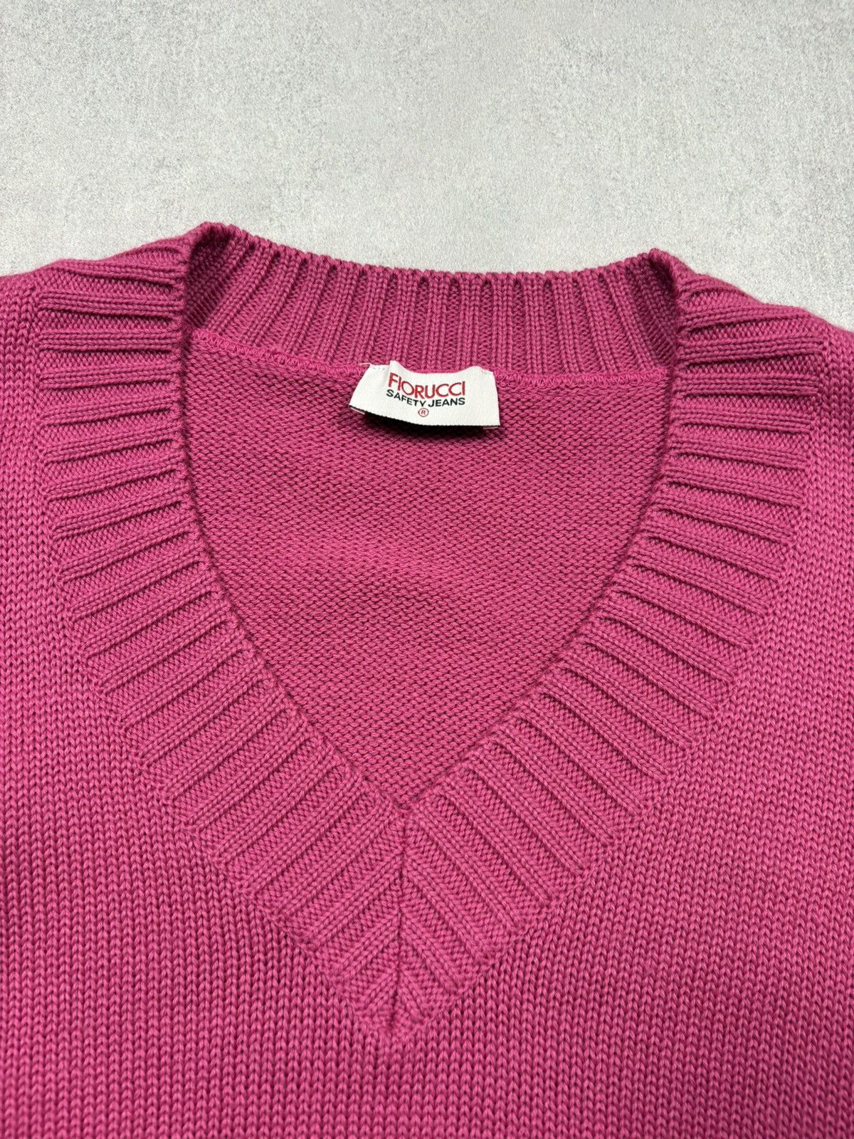 Fiorucci Fiorucci Pink Bunny Knit Sweater Wool Blend V Neck XL Y2K Size XL / US 12-14 / IT 48-50 - 14 Thumbnail