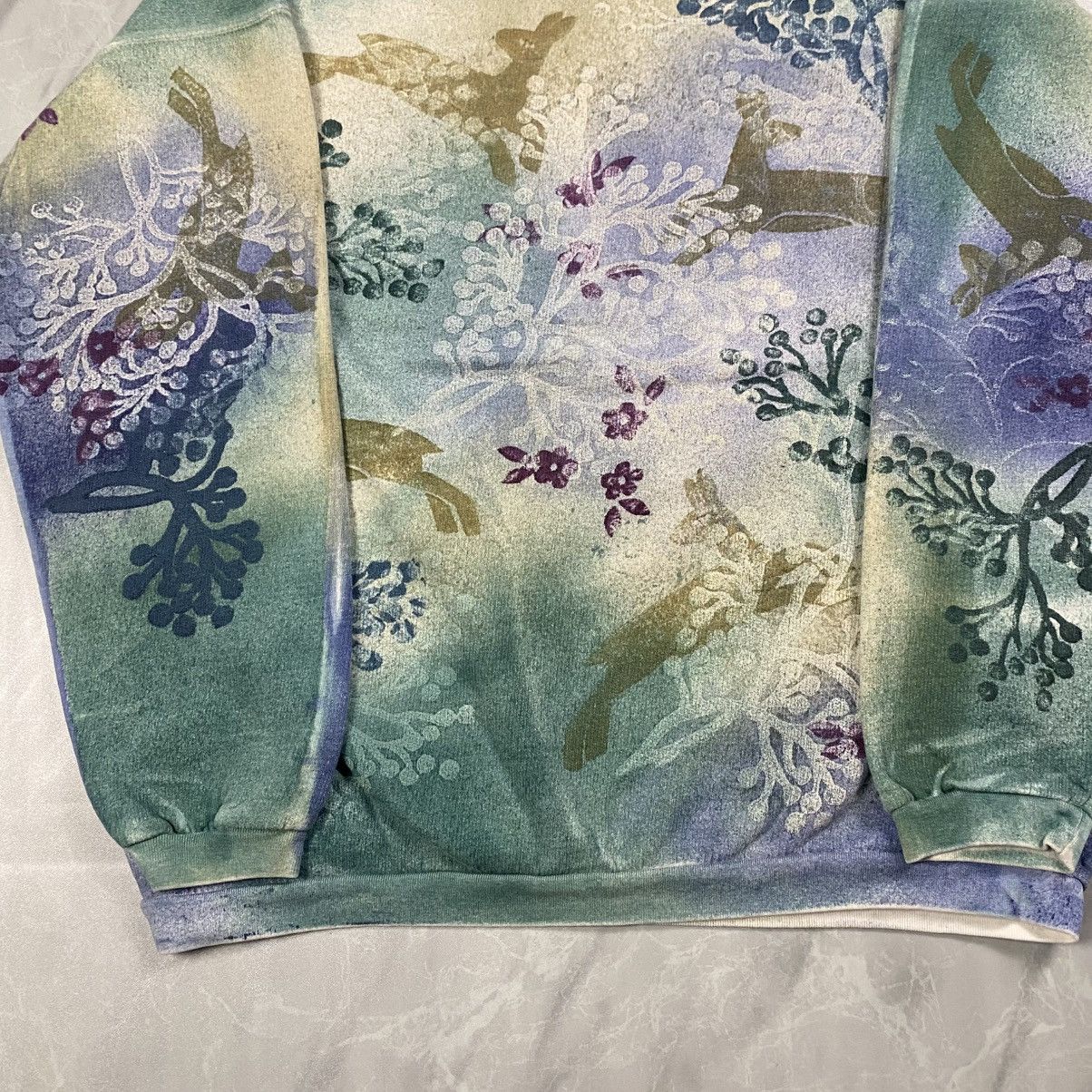 Cherokee Vintage 90s Abstract Floral Arts Fullprint Crewneck Size US M / EU 48-50 / 2 - 2 Thumbnail