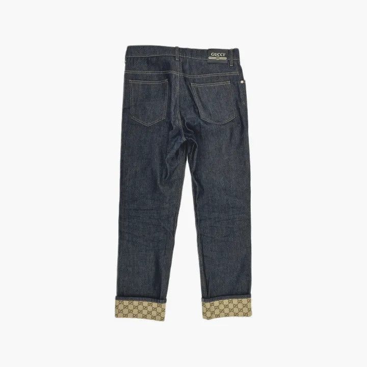 Gucci Gucci Gucci FW22 Color Block Relaxed Denim Pants -2506 Size US 34 / EU 50 - 2 Thumbnail