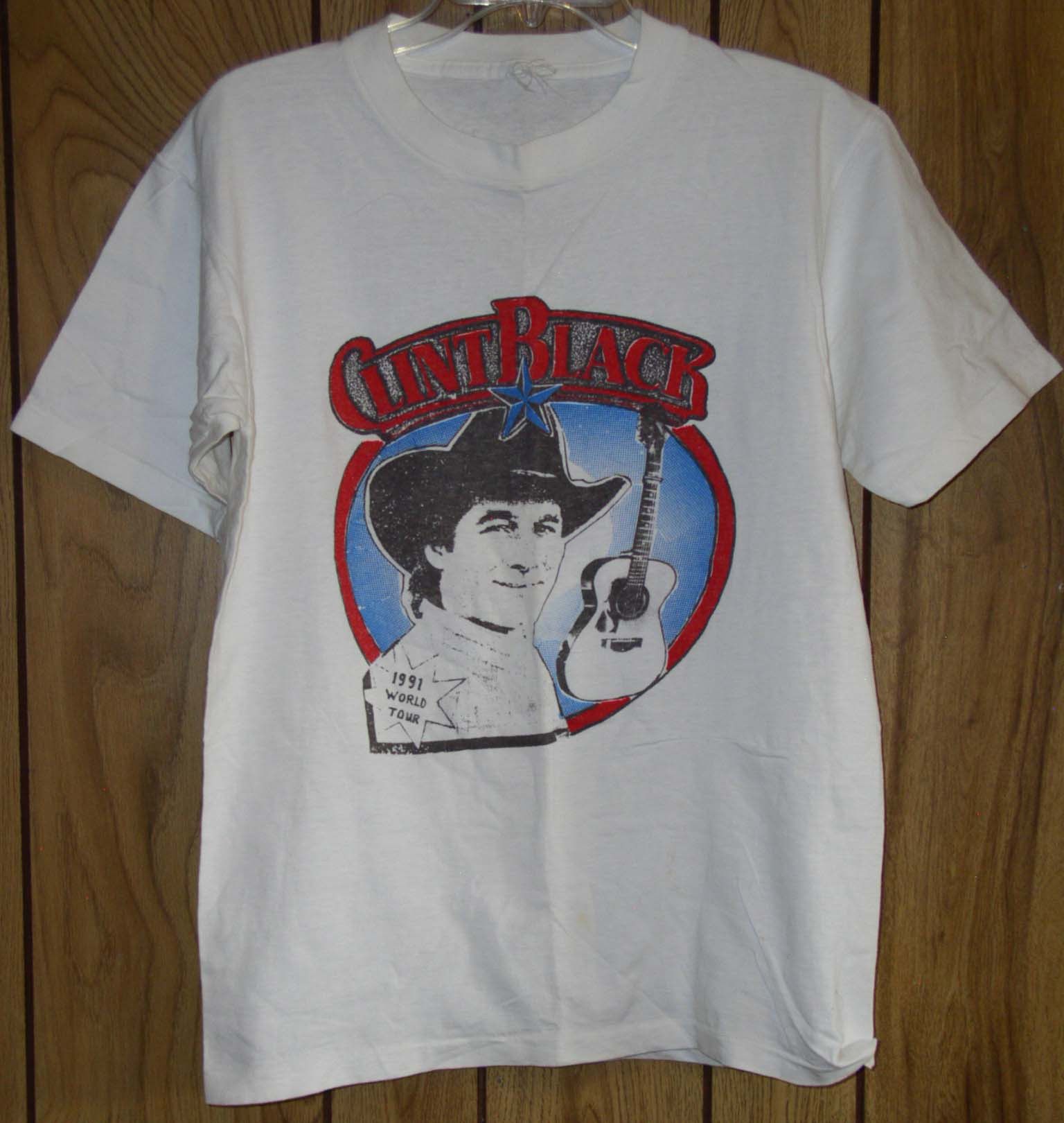 Vintage Clint Black Concert Shirt 1991 Merle Haggard Single Stitched Size US M / EU 48-50 / 2 - 1 Thumbnail