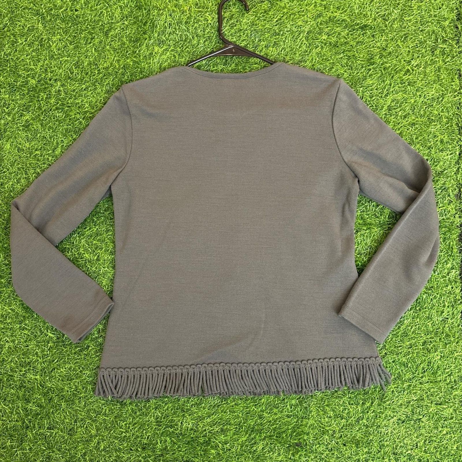 Other Women's Grey Miss Dorby Fringe Sweater Size S / US 4 / IT 40 - 2 Thumbnail