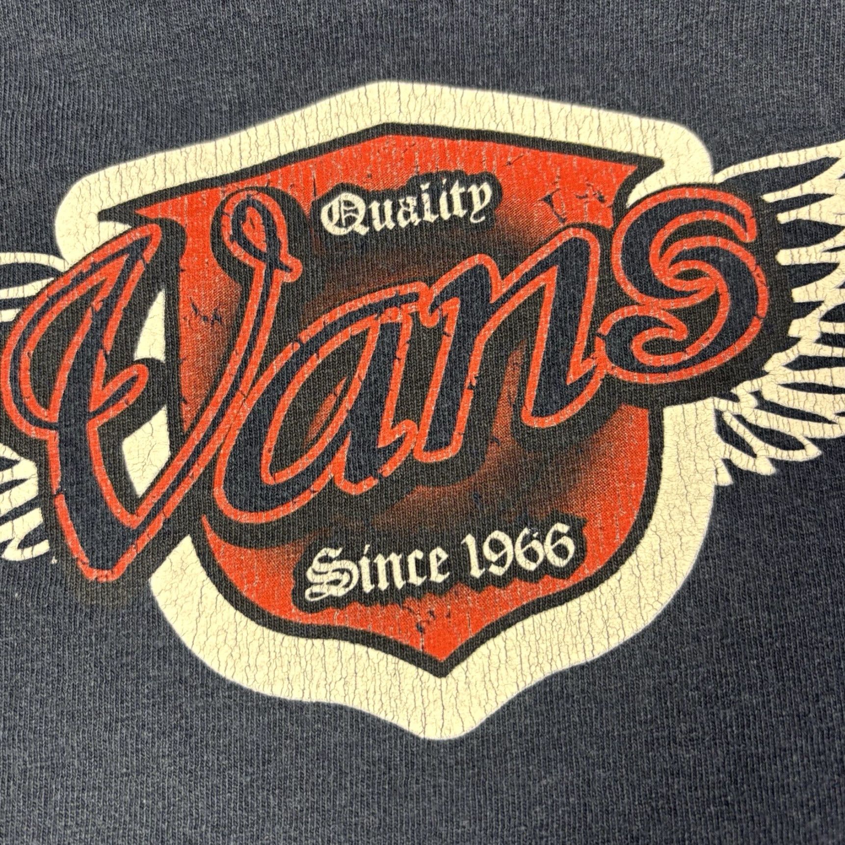 Vans VINTAGE Vans T Shirt Mens S Blue Graphic Print 90s Grunge Skateboarding Promo Short Sleeve Crew Neck Double-Sided Size US S / EU 44-46 / 1 - 4 Thumbnail