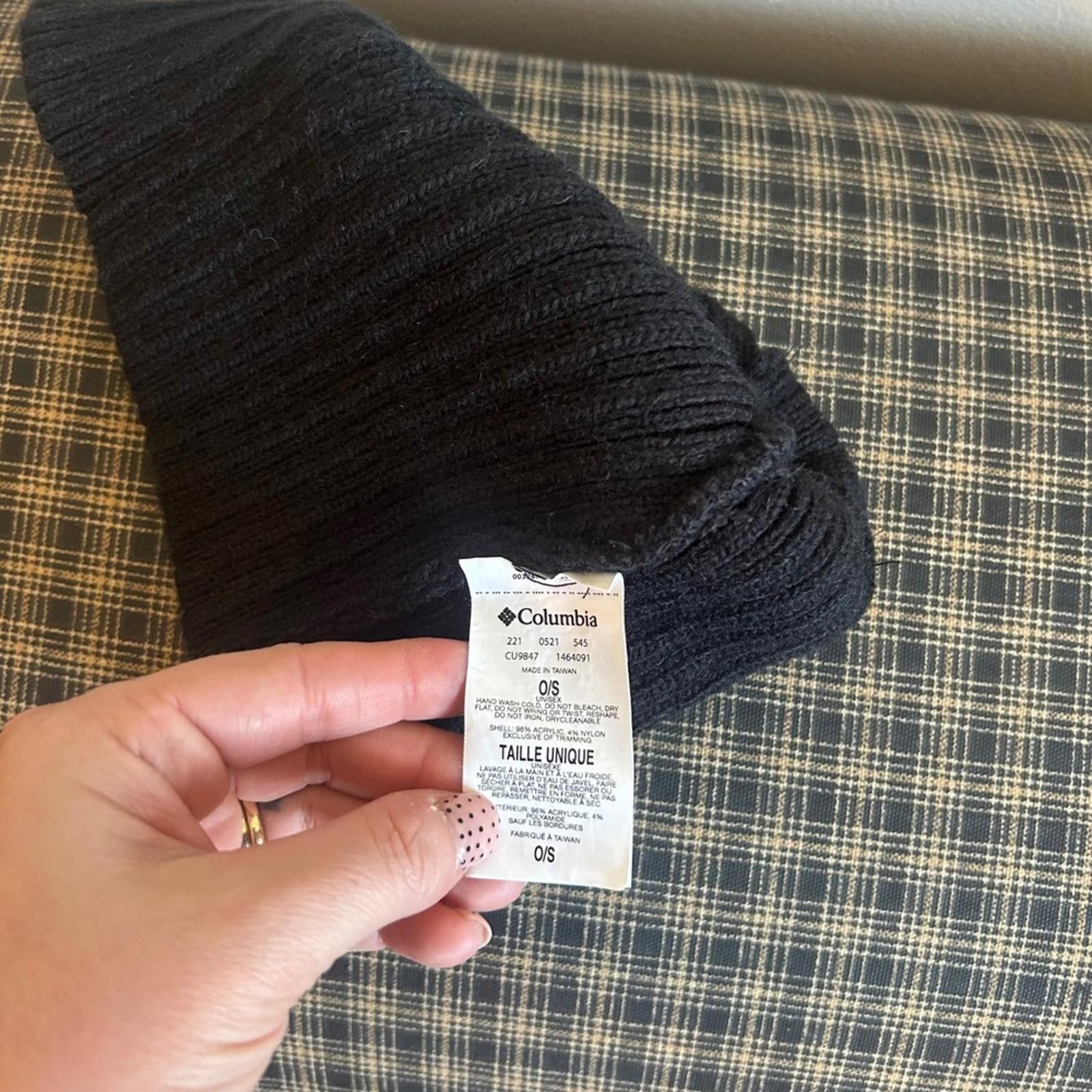 Columbia Columbia Black Ribbed Knit Beanie Hat One Size Size ONE SIZE - 2 Thumbnail