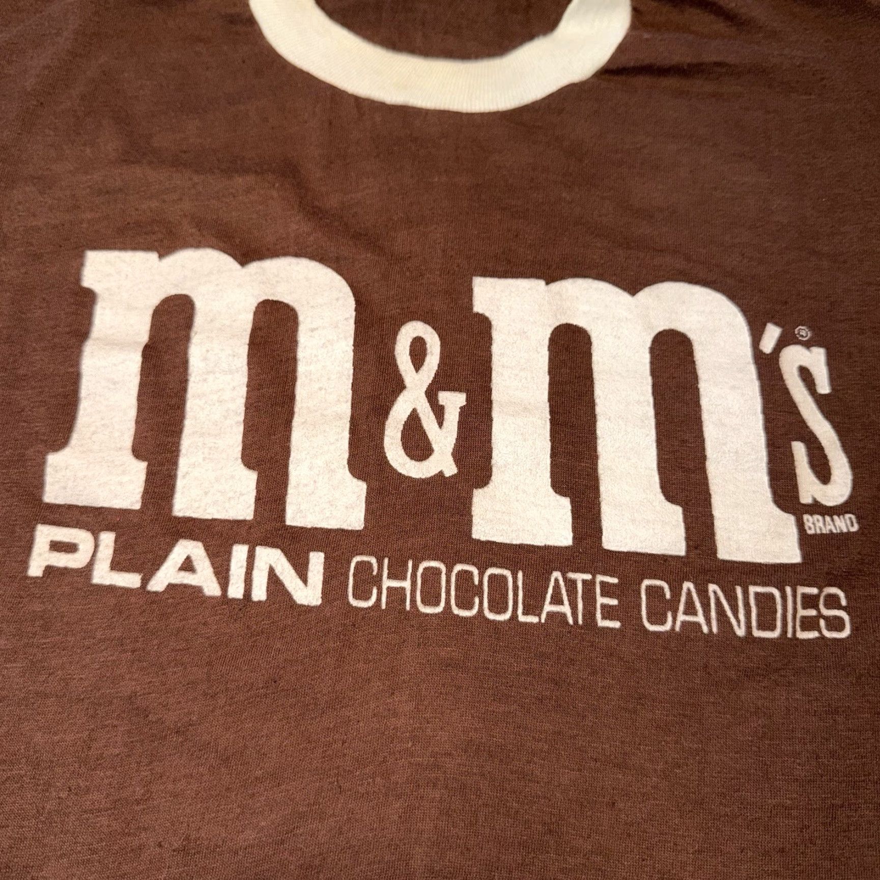 CHOCOOLATE VINTAGE M&M's Shirt Men T-Shirt Crew Neck Short Sleeve Brown 70s Candy Milk Chocolate Melts In Your Mouth Not Hand M&M's Graphic Print Size US M / EU 48-50 / 2 - 2 Thumbnail