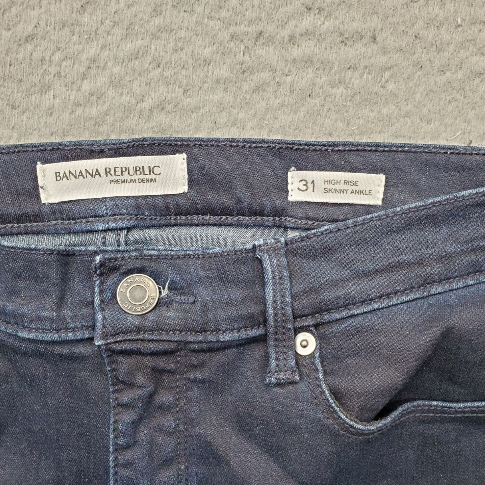 Banana Republic Banana Republic Womens Jeans 31 Blue Premium Denim High Rise Skinny Ankle Outdoor Size 24" / US 00 / IT 34 - 7 Thumbnail