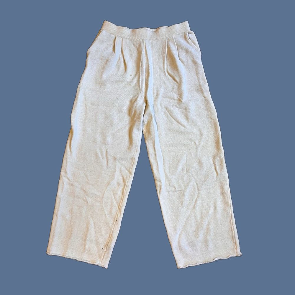 St. John St. John Evening Santana Knit Stretch Pants Women's 10 White Slim Straight City Preppy Dress Pants Mens? Size 32" / US 10 / IT 46 - 1 Thumbnail