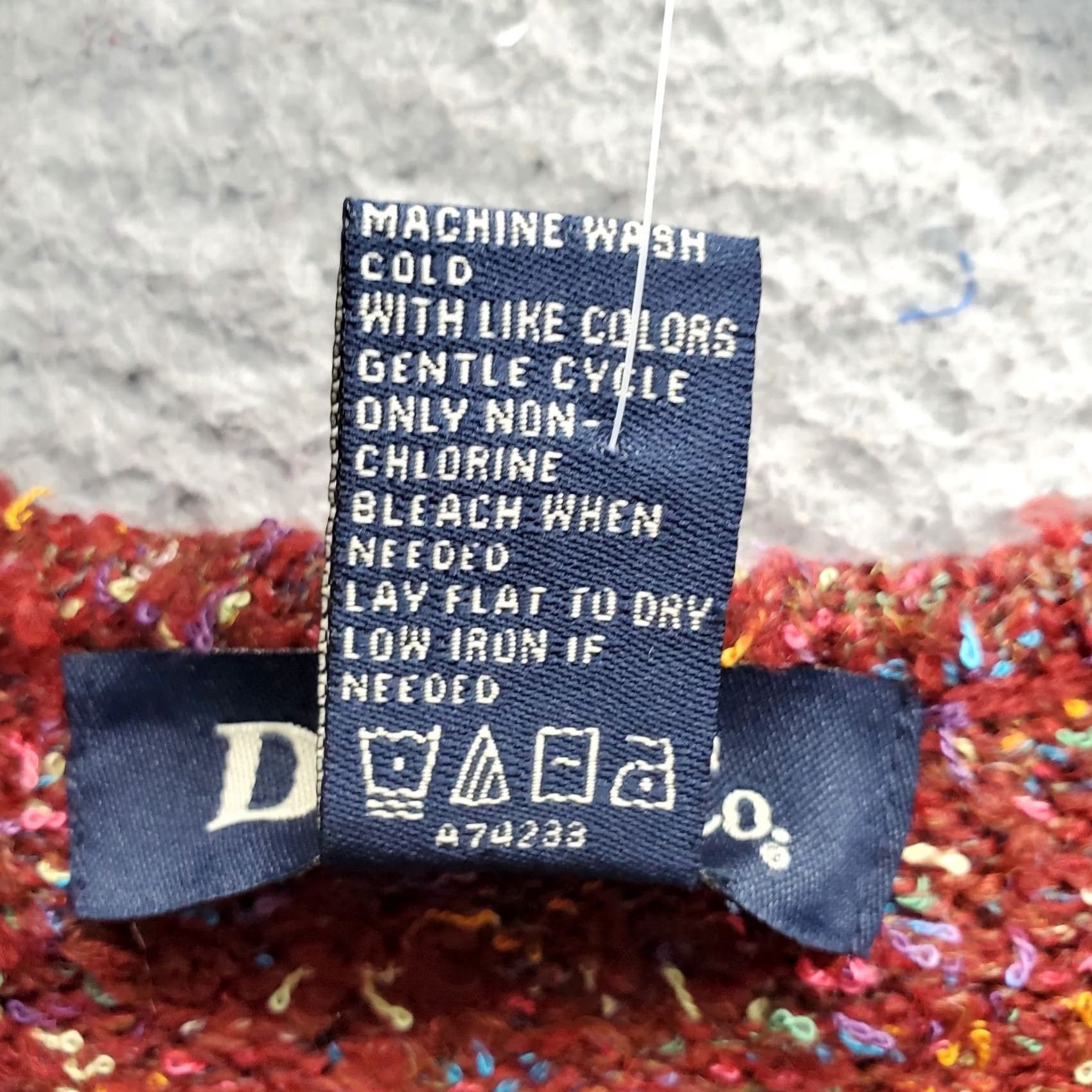 Denim & Co. Denim & Co. Sweater Womens 1X Multicolor Confetti Marled Knit Acrylic V-Neck Pullover Shirt Womens 1X Multicolor Confetti Knit Pullover Size XL / US 12-14 / IT 48-50 - 6 Thumbnail