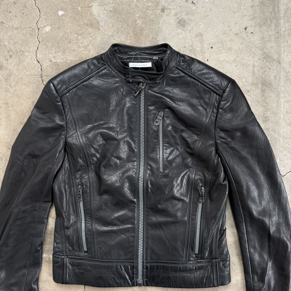 20471120 Elena Burenina Avant Garde Sheep Leather Zip Jacket Size M / US 6-8 / IT 42-44 - 3 Thumbnail