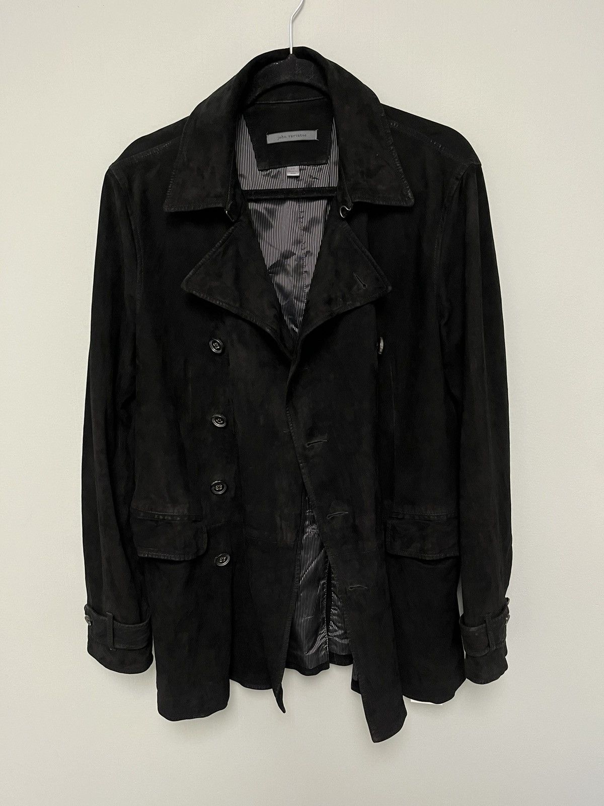 John Varvatos Suede Colonial Jacket. 48 Size US M / EU 48-50 / 2 - 12 Thumbnail