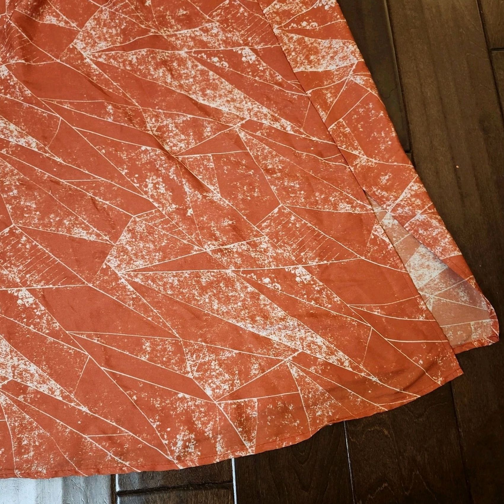 Nordstrom Trouvé Nordstrom Maxi Skirt Satin Slip Pull-On Size M Orange Multicolor Striped Slit Long Fall Womens Size 32" / US 10 / IT 46 - 4 Thumbnail