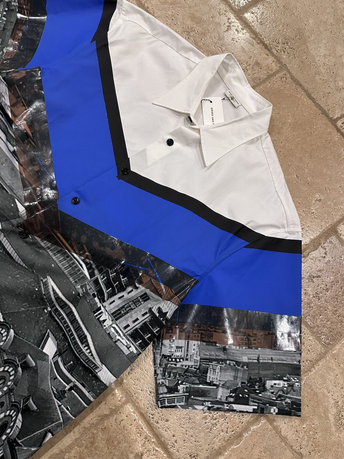 Dries Van Noten Dries Van Noten Cassidye Belgian 2022 Blue Button-Down Shirt Size US XL / EU 56 / 4 - 5 Thumbnail