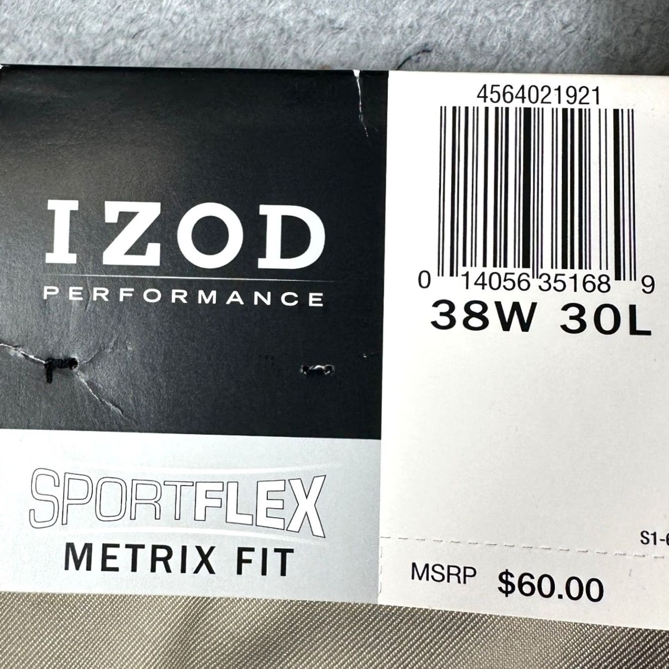 Izod IZOD Pants Mens 38x30 Tan Sportflex Metrix Fit Dress Performance Pleated Size US 38 / EU 54 - 6 Thumbnail