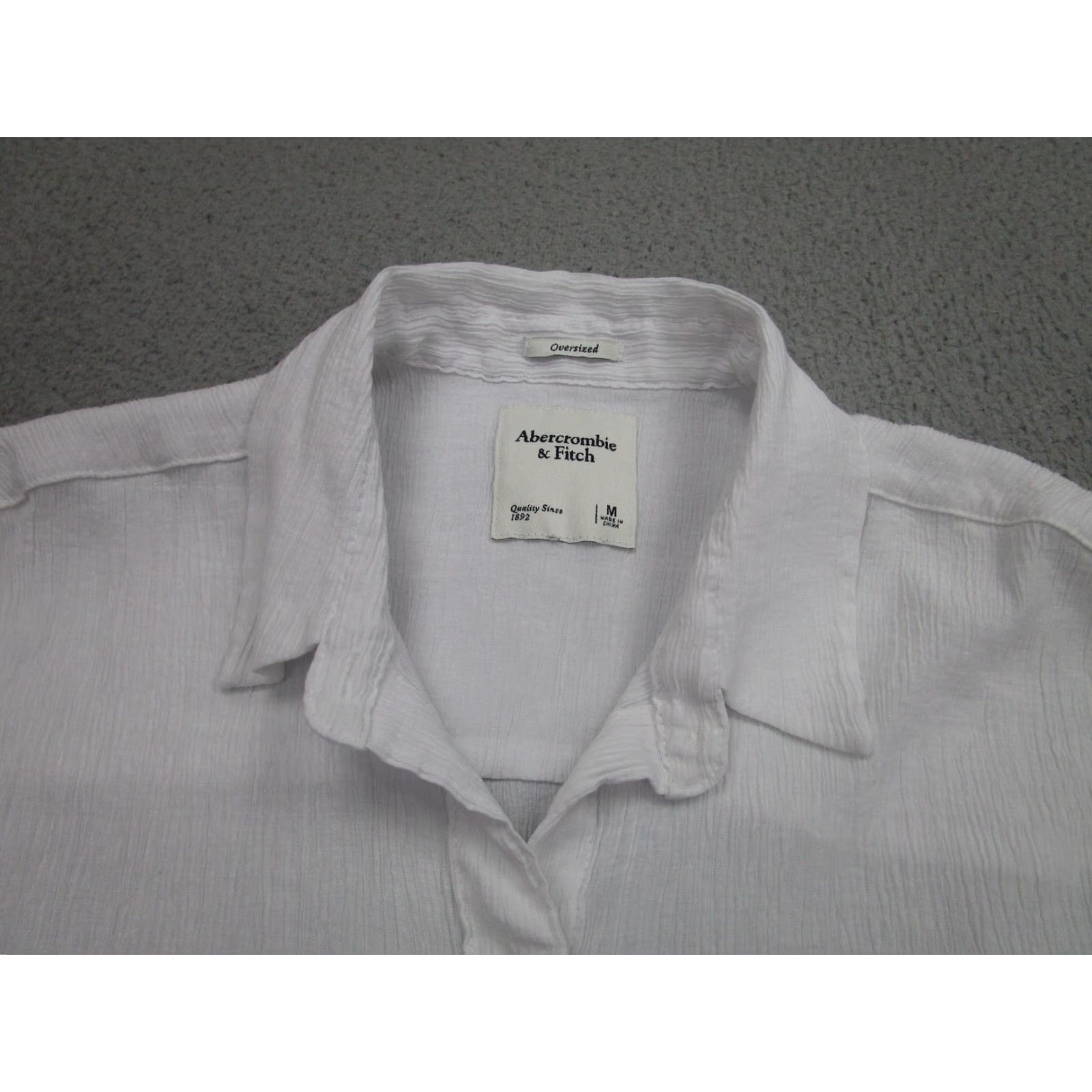 Abercrombie & Fitch Abercrombie & Fitch Shirt Womens M White Oversized Gauze Button Coastal beach Size M / US 6-8 / IT 42-44 - 3 Thumbnail