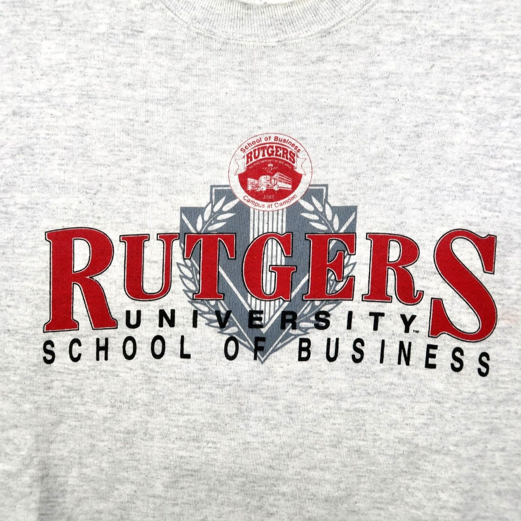 Vintage Vintage Rutgers University Crewneck Sweatshirt Men XL Gray 90s Graphic Print USA Made Pullover Sweatshirt Mens XL Size US XL / EU 56 / 4 - 3 Thumbnail