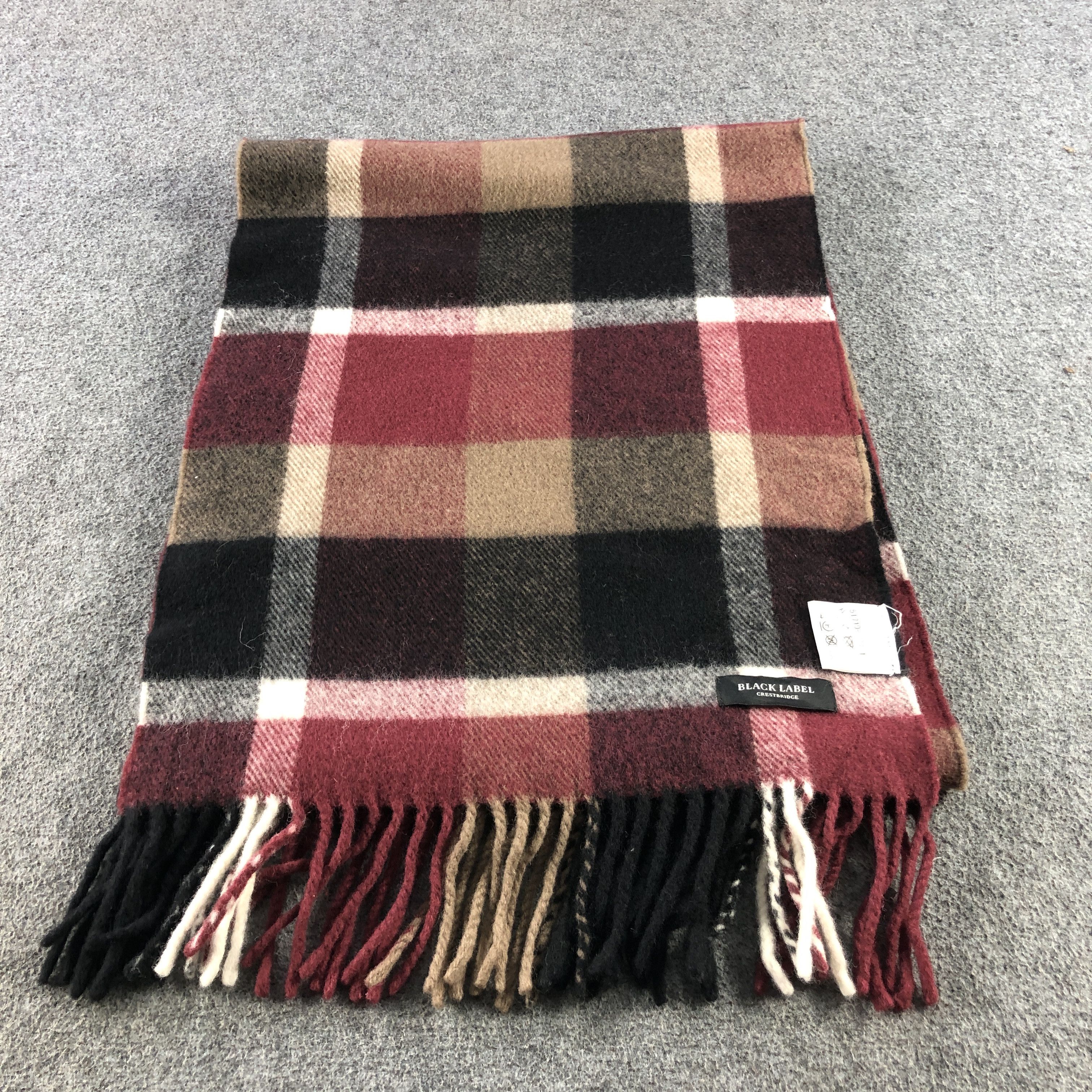 Black Label Crestbridge Black Label Wool Scarf Muffler V2897 Size ONE SIZE - 2 Thumbnail