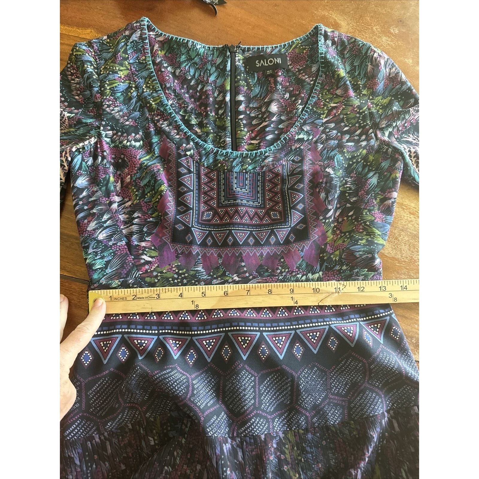 Other Saloni Multicolor 100% Silk Dress Size 4 Size S / US 4 / IT 40 - 9 Thumbnail