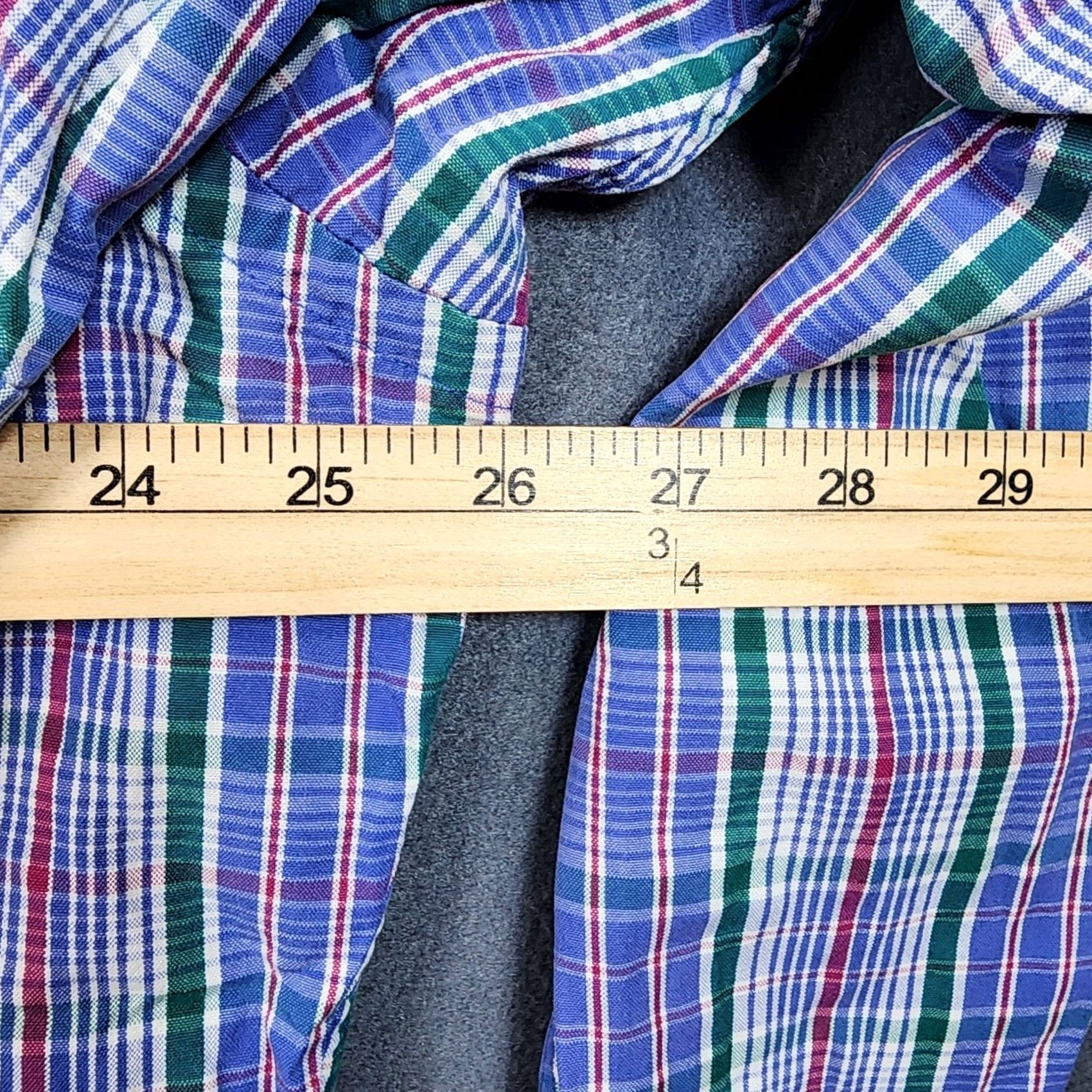 Ralph Lauren VINTAGE Ralph Lauren Mens Blake Long Sleeve Button Up Shirt L Blue Plaid Dress Shirt Mens Size US L / EU 52-54 / 3 - 5 Thumbnail