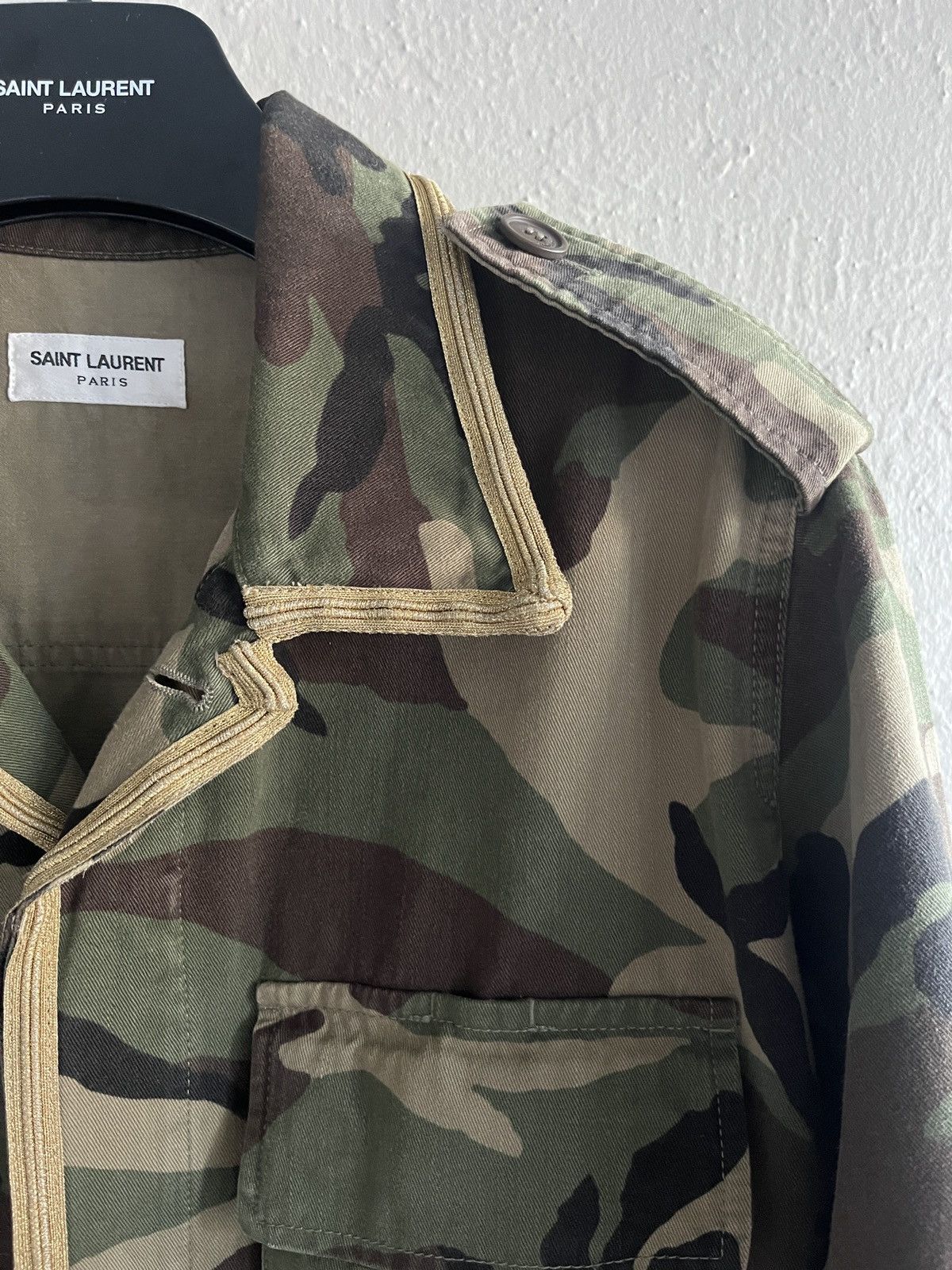 Hedi Slimane × Saint Laurent Paris Saint Laurent Paris M65 Jacket Camouflage Army Military Gold Size US M / EU 48-50 / 2 - 3 Thumbnail