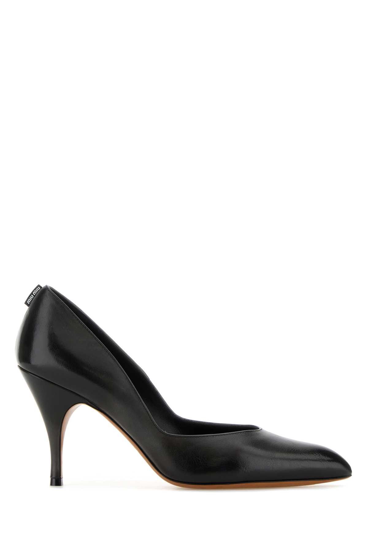Miu Miu Black Leather Pumps Size US 11 / IT 41 - 1 Thumbnail