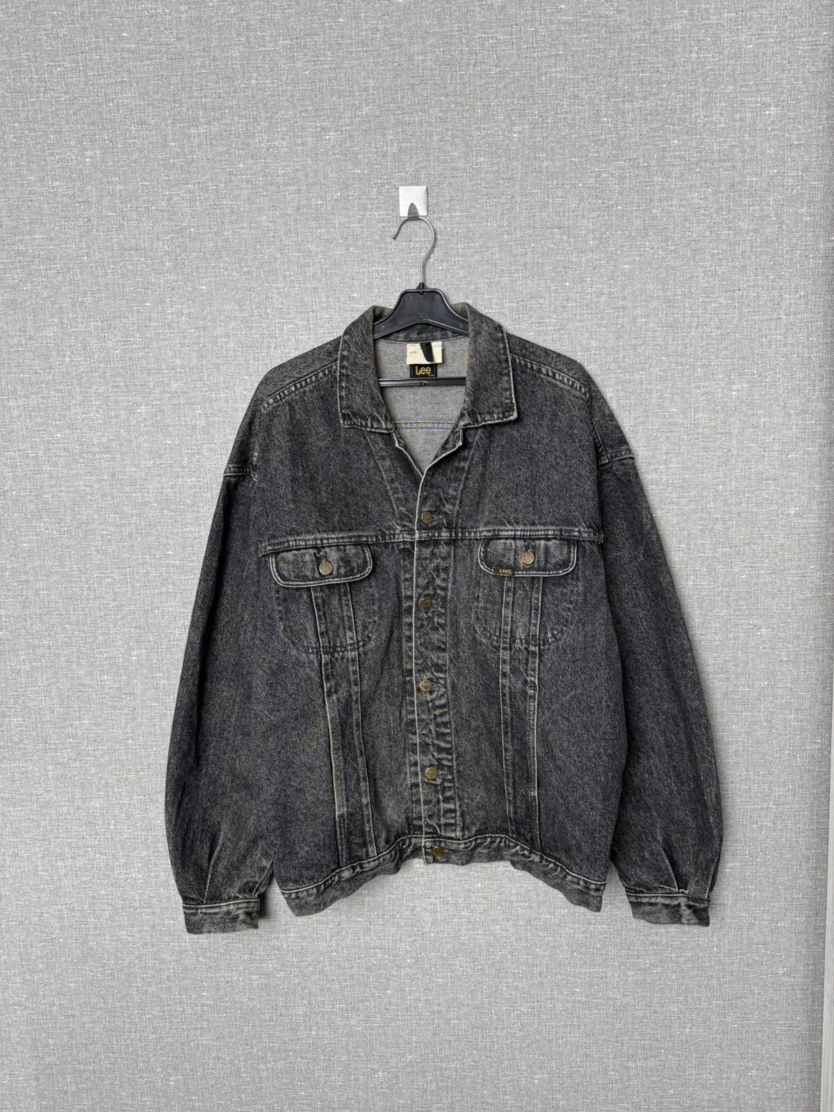 Lee Vintage 80s Lee Rider Graphite Denim Trucker Jacket Jean Size US L / EU 52-54 / 3 - 1 Thumbnail