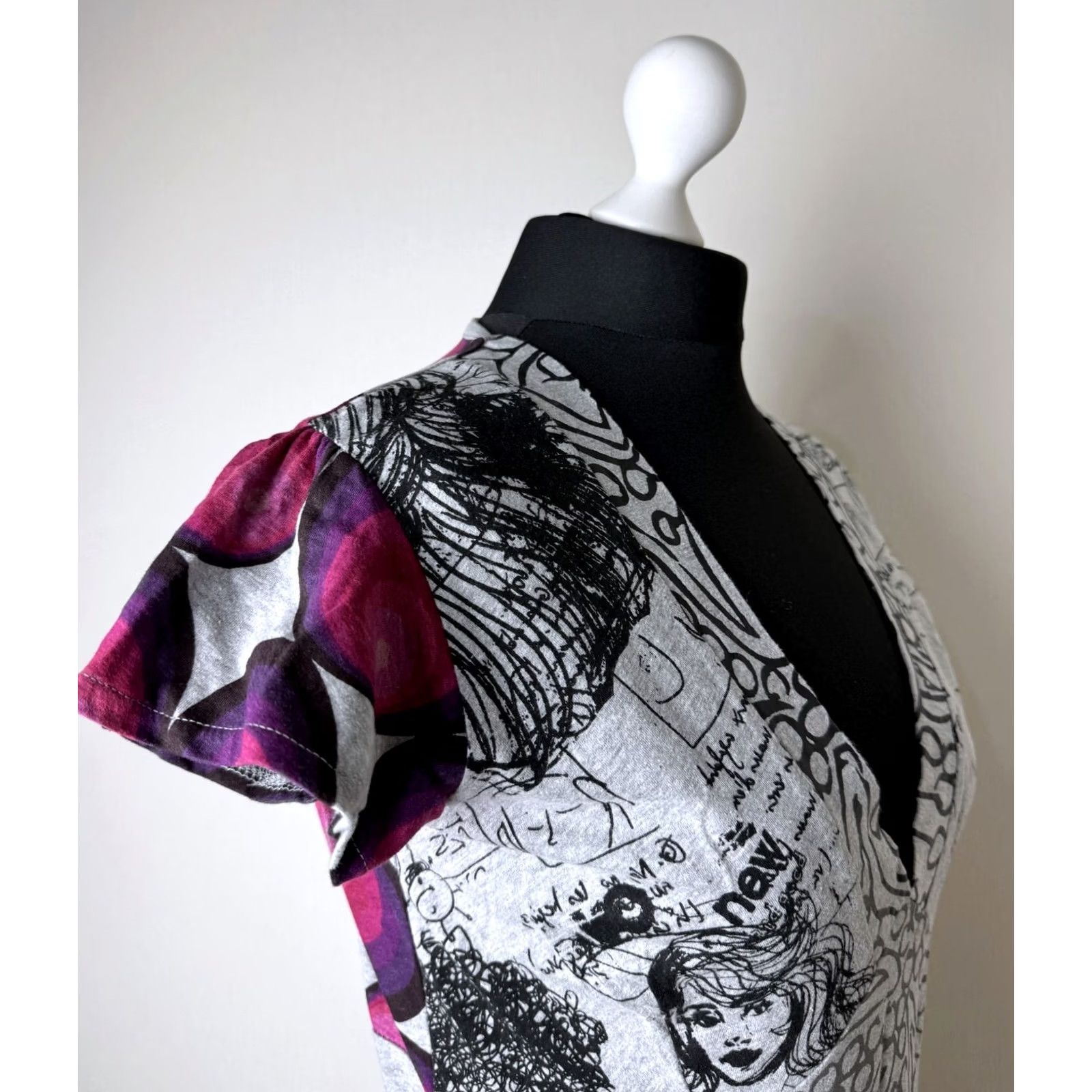 Desigual Desigual Dress Womens L Grey A-Line Knee Length 90cm 43cm 40cm 21V2008 Size L / US 10 / IT 46 - 3 Thumbnail