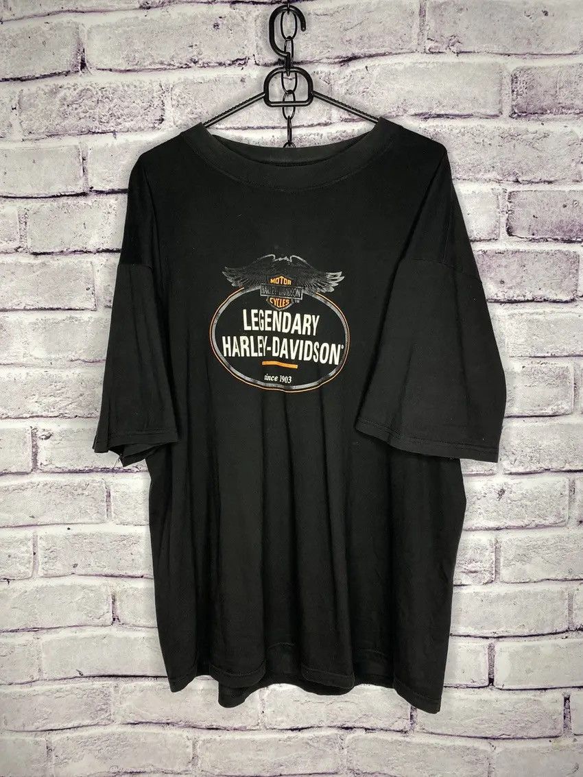Vintage Men's T-Shirt vintage overprint Harley Davidson tee Size US XL / EU 56 / 4 - 1 Thumbnail