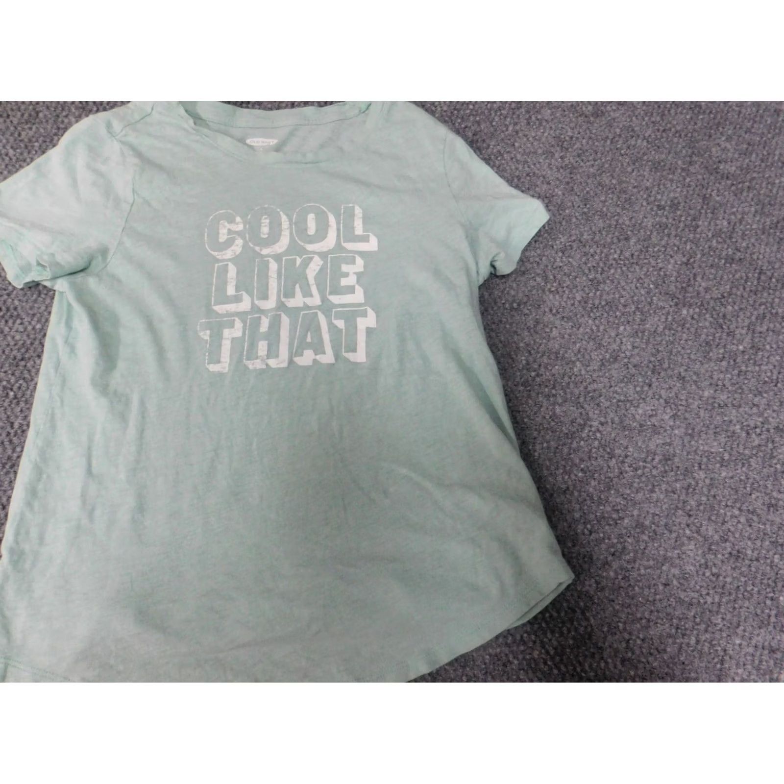 Old Navy Old Navy Womens Shirt S Green Crew Neck Short Sleeve Logo Basic T-Shirt Casual Cotton 100% Vintage No Size S / US 4 / IT 40 - 3 Thumbnail