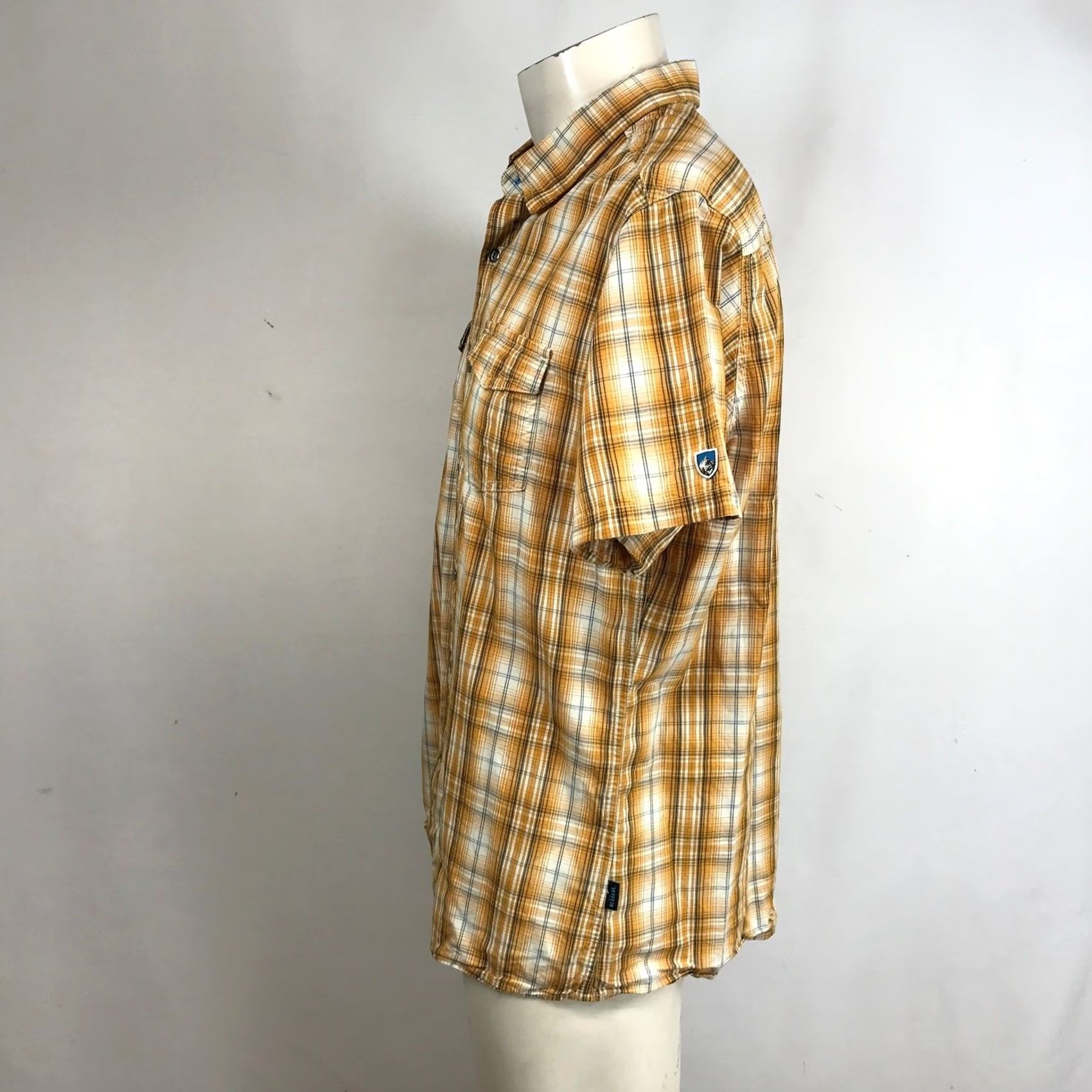 Vintage KUHL Mens Plaid Short Sleeve Button Up Shirt Outdoor Casual Button Down Top Size US M / EU 48-50 / 2 - 6 Thumbnail