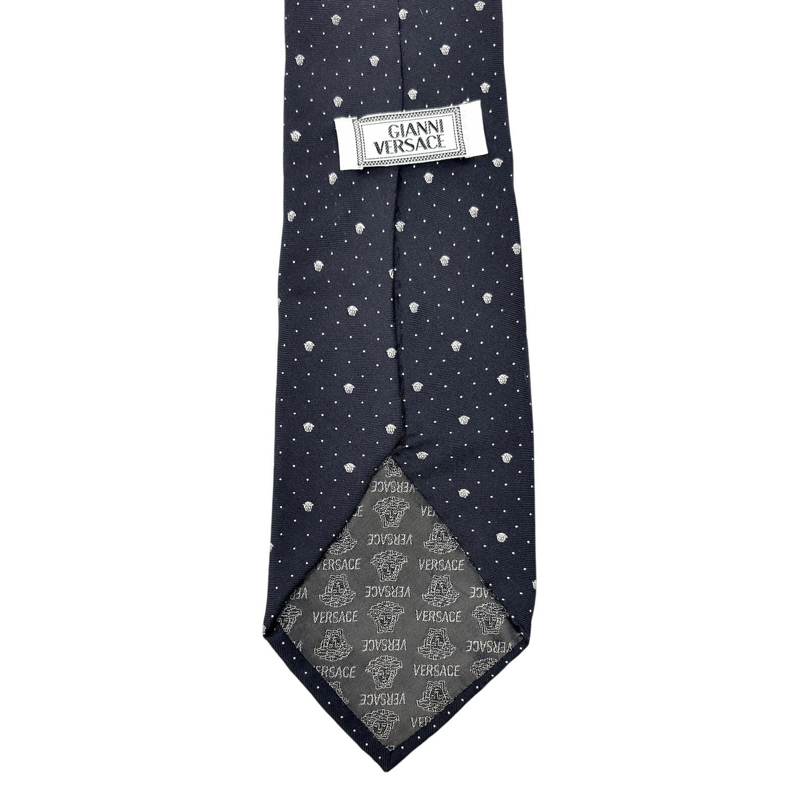 Versace Versace Vintage Black Medusa Tie Size ONE SIZE - 4 Thumbnail