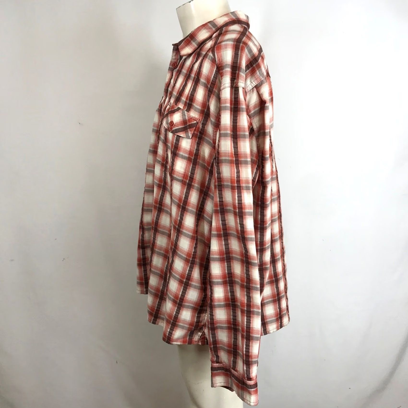 Mountain Hardwear Mountain Hardwear Shirt Men's XXL Red Brown Cream Plaid Long Sleeve Button Up Size US XXL / EU 58 / 5 - 6 Thumbnail