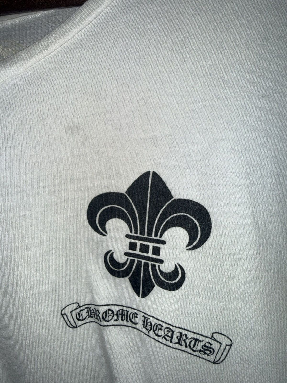 Chrome Hearts Chrome Hearts White V-neck Tee Size US L / EU 52-54 / 3 - 4 Thumbnail