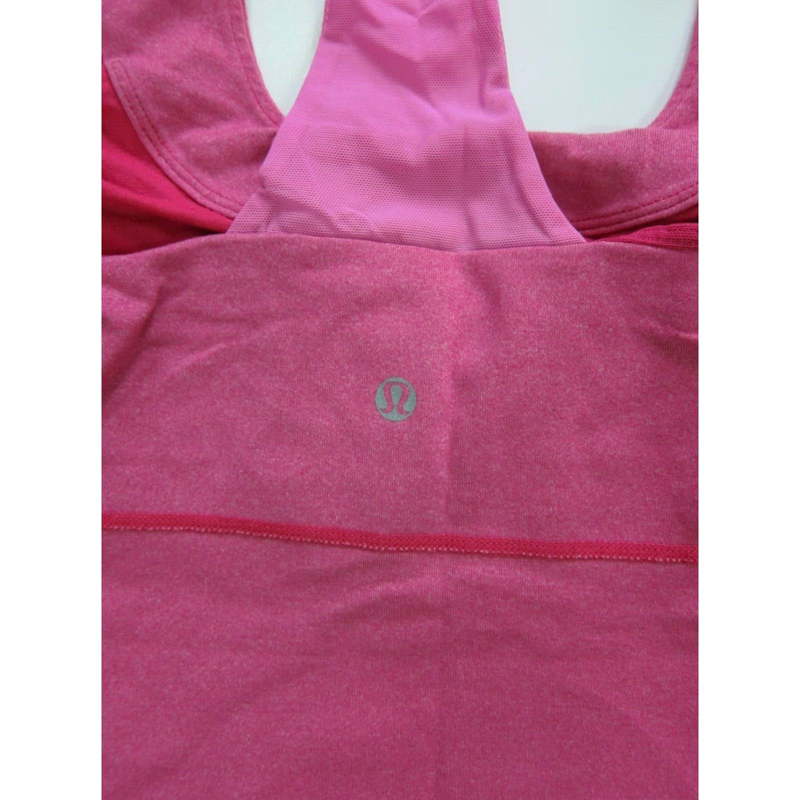 Lululemon Lululemon Pink T-Back Stretch Sports Bra Active Yoga Run Workout Top Women S-M Size S / US 4 / IT 40 - 5 Thumbnail