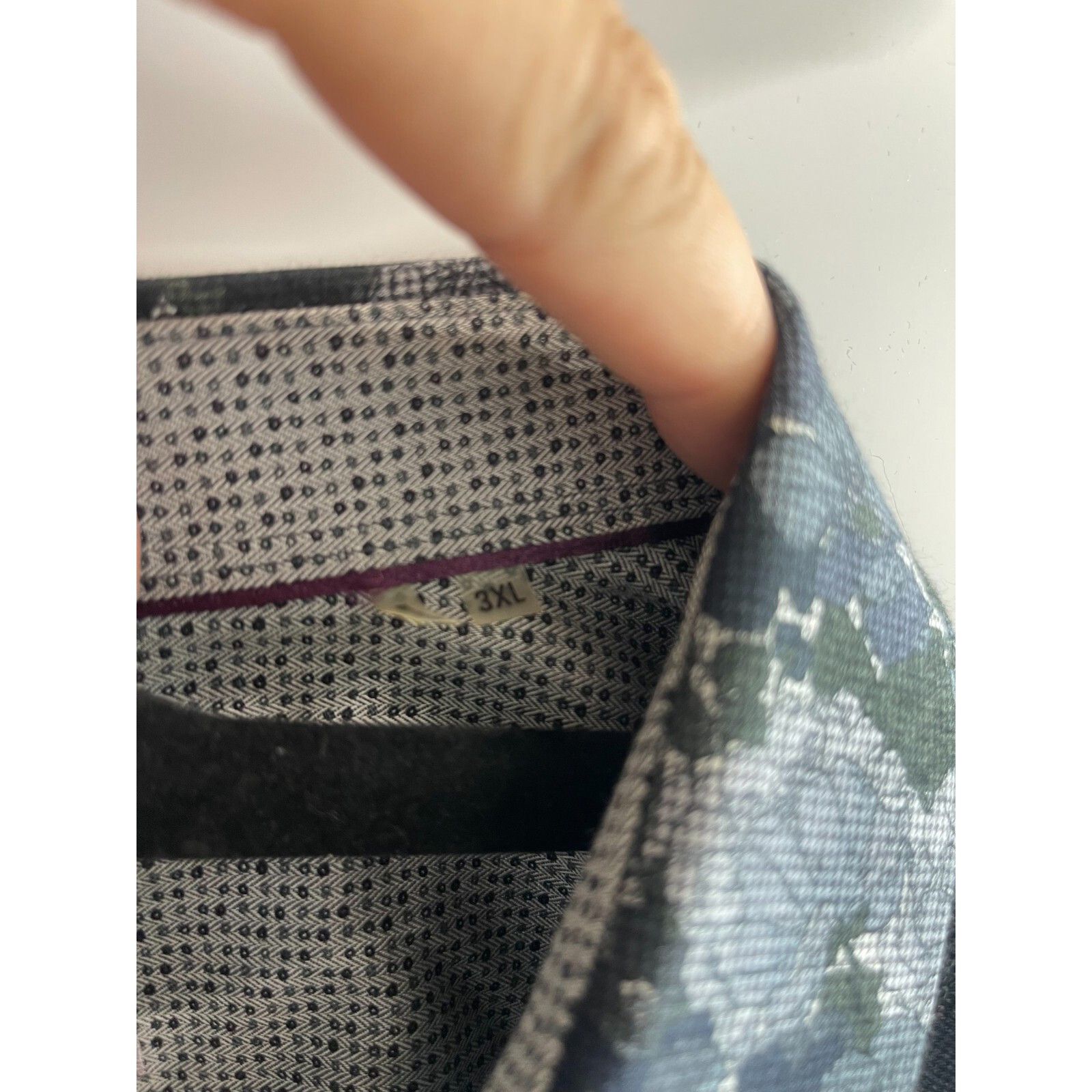 BUGATCHI BUGATCHI FLORAL BUTTON UP SHAPED FIT SHIRT NAVY SZ XL (LABEL Size US XL / EU 56 / 4 - 4 Thumbnail