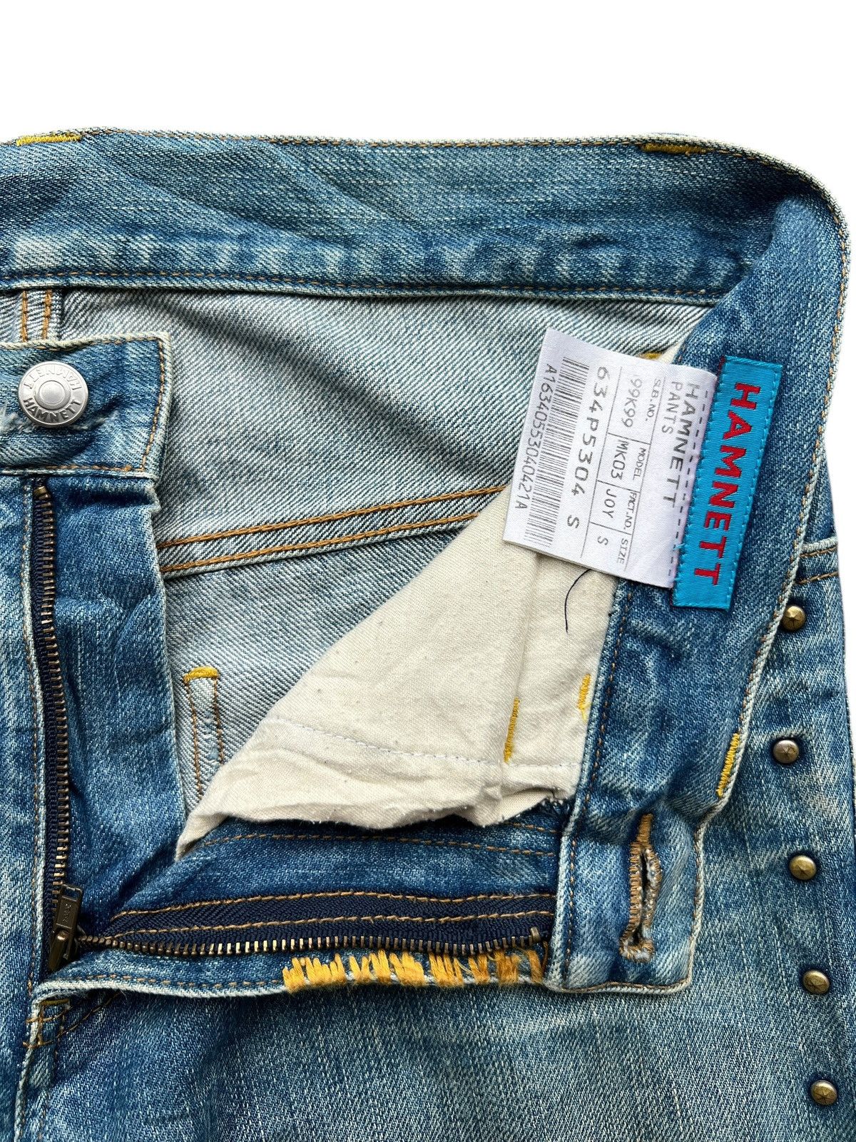 Katharine Hamnett London Vintage Katherine Studded Denim Jeans 30x33 Size 30" / US 8 / IT 44 - 8 Thumbnail