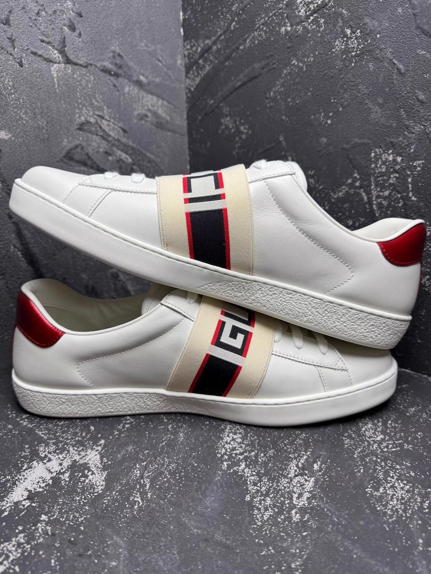 Gucci GUCCI ACE Lace-Up White Sneakers Q10 Size US 9.5 / EU 42-43 - 4 Thumbnail
