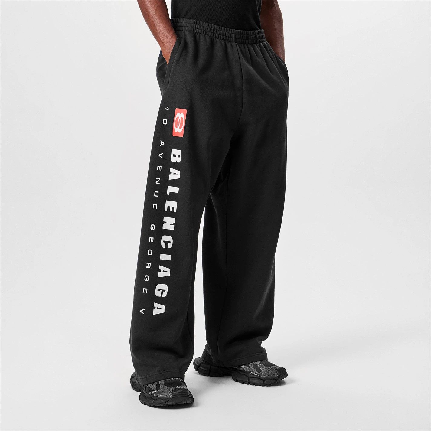 Balenciaga o1g2r1mq0226Wide Leg Jersey Open Sweatpants In Faded Black Size US 32 / EU 48 - 3 Thumbnail