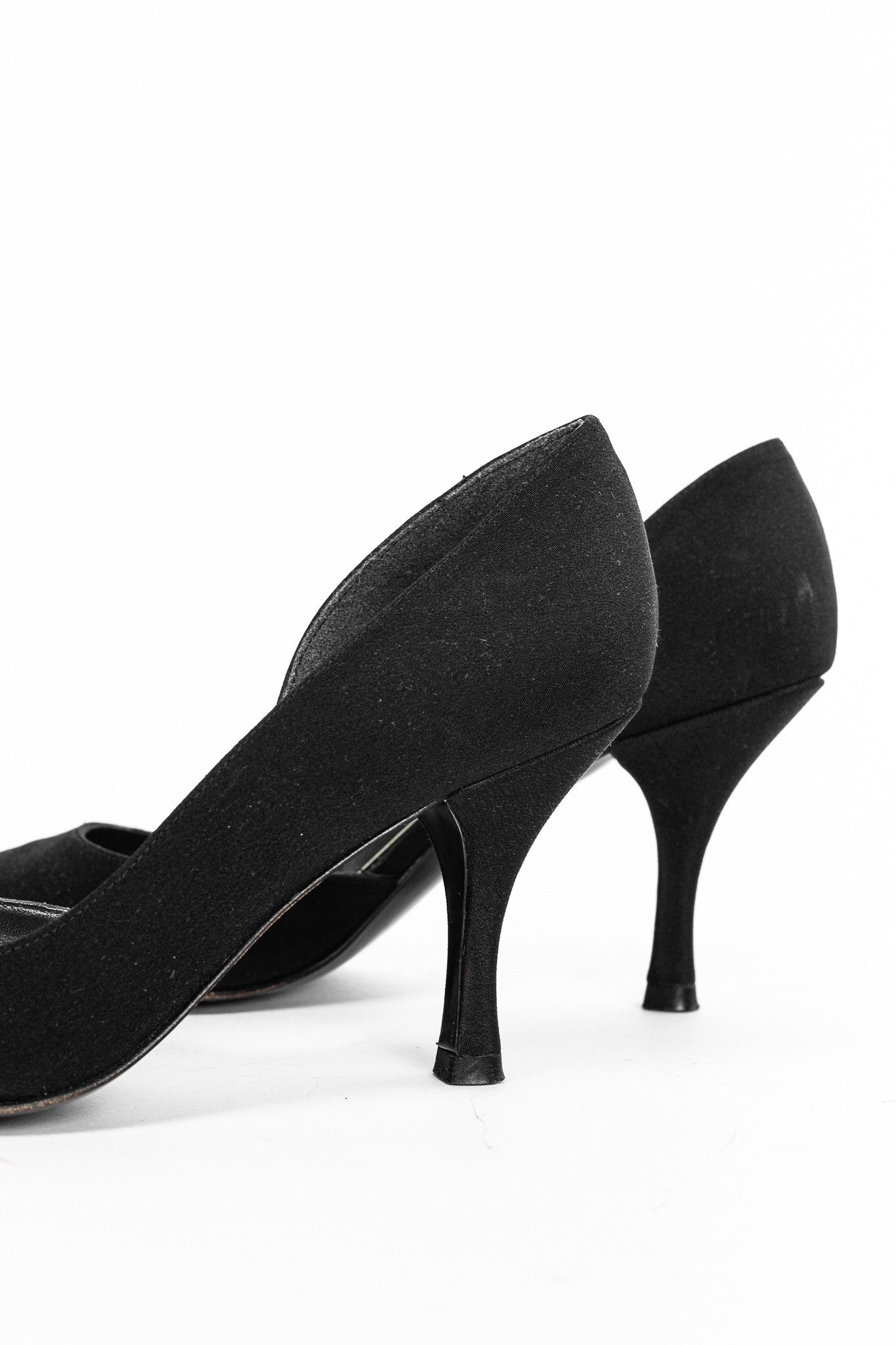 Stuart Weitzman Stuart Weitzman Black Fabric Pointed-Toe D'Orsay Pumps Size US 8 / IT 38 - 6 Thumbnail