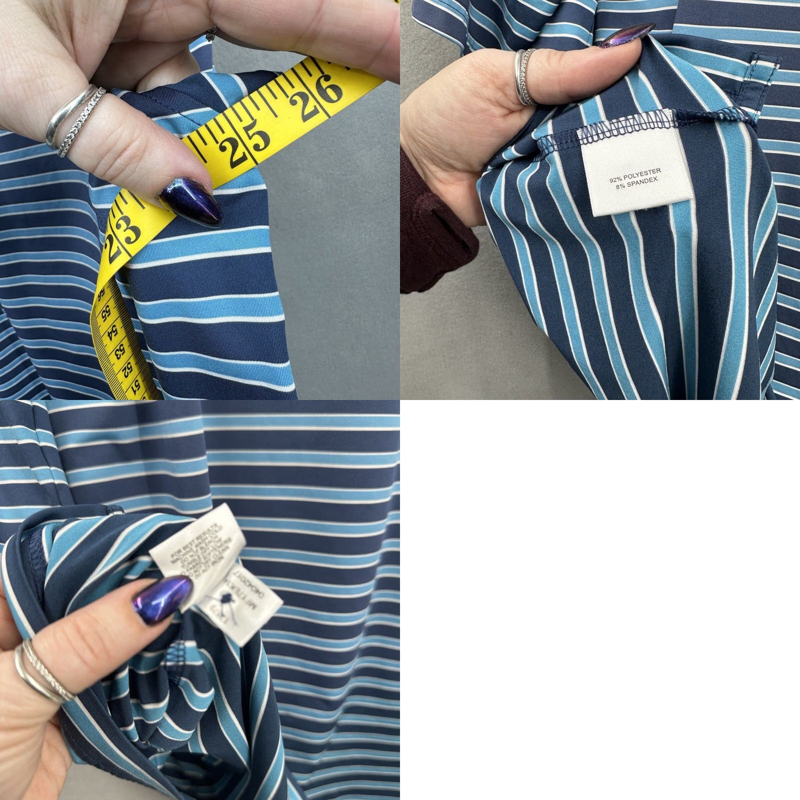 Peter Millar Peter Millar Summer Comfort Shirt Mens Large Blue Striped Polo Golf Preppy Dad Size US L / EU 52-54 / 3 - 9 Thumbnail