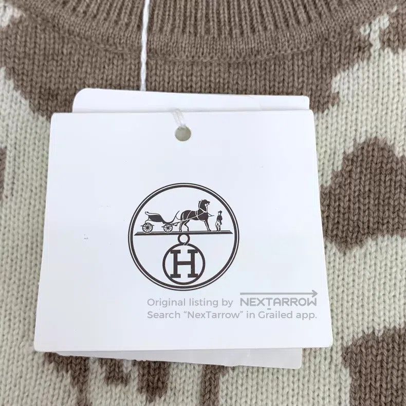 Hermes Hermes Color-blocked cashmere intarsia round neck long sle Size S / US 4 / IT 40 - 6 Thumbnail