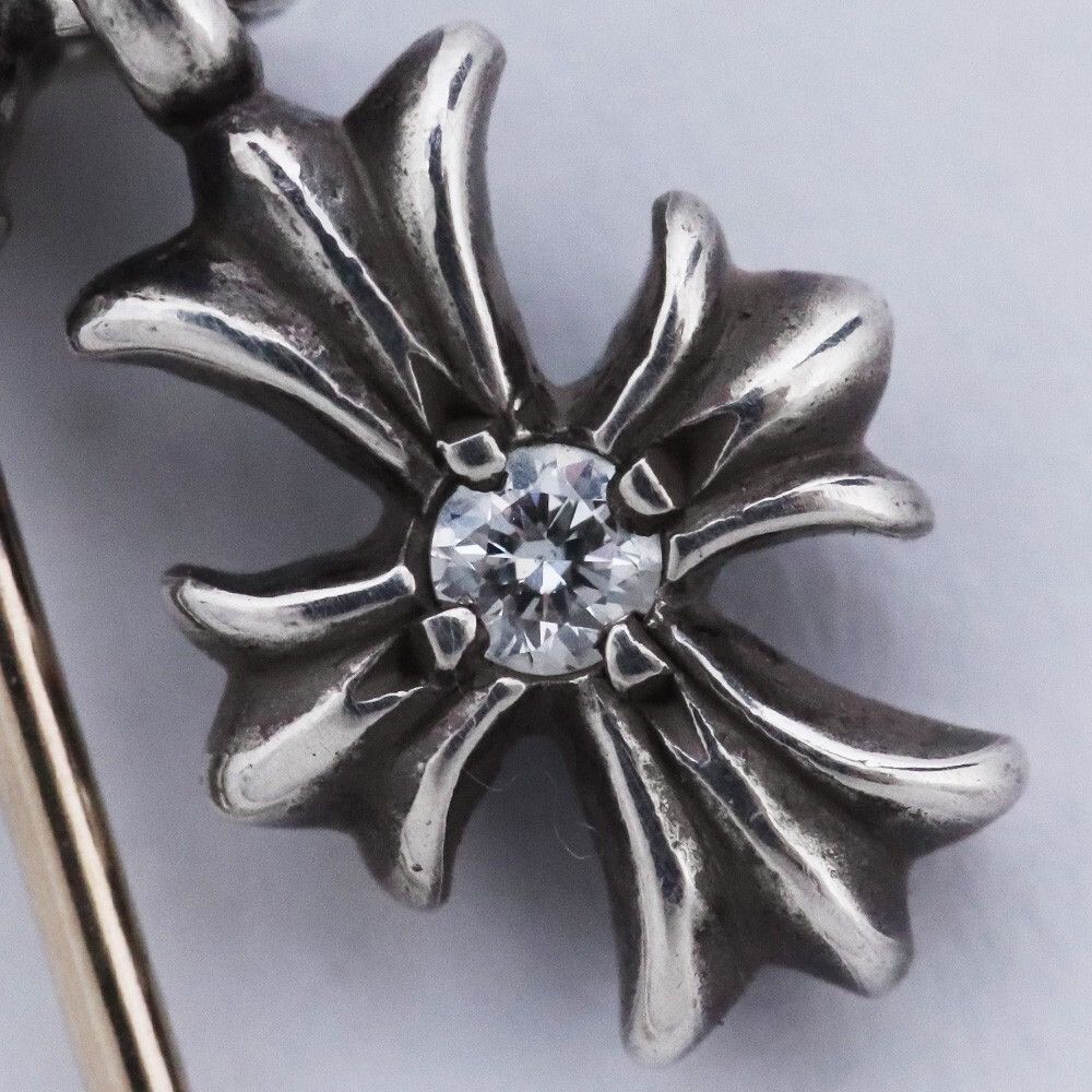 Chrome Hearts Chrome Hearts Diamond Tiny CH Cross Drop Earring Size ONE SIZE - 3 Thumbnail