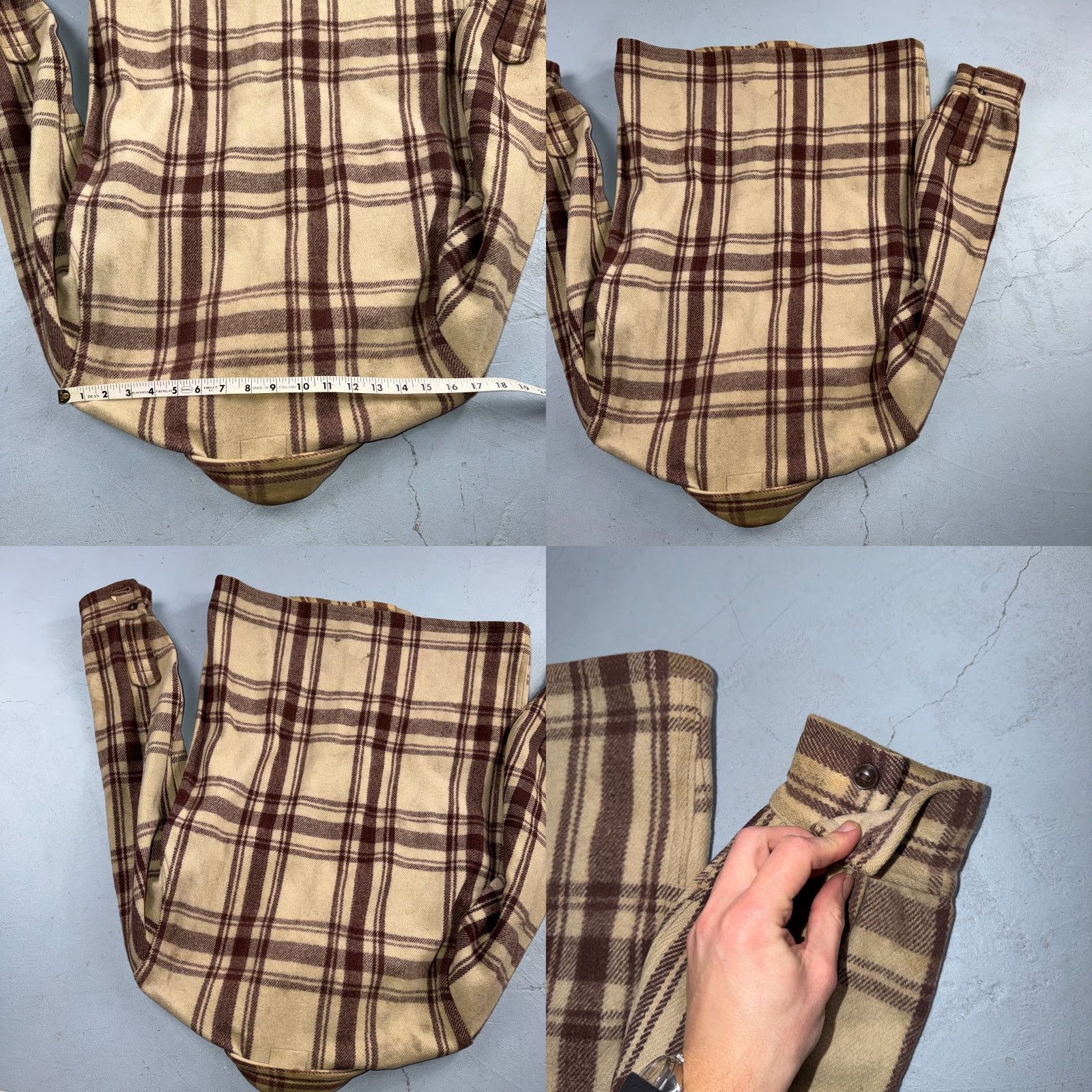 Vintage Woolrich Jacket Main Selling Point: Vintage Woolrich Mackinaw Hunter Plaid 38 Gray Brown Wool RARE 40s 50s Jacket Mens Size US XXS / EU 40 - 10 Thumbnail