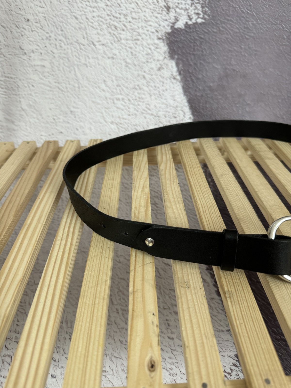 Genuine Leather Weinmann Black leather belt bb Simons Size 40 - 7 Thumbnail