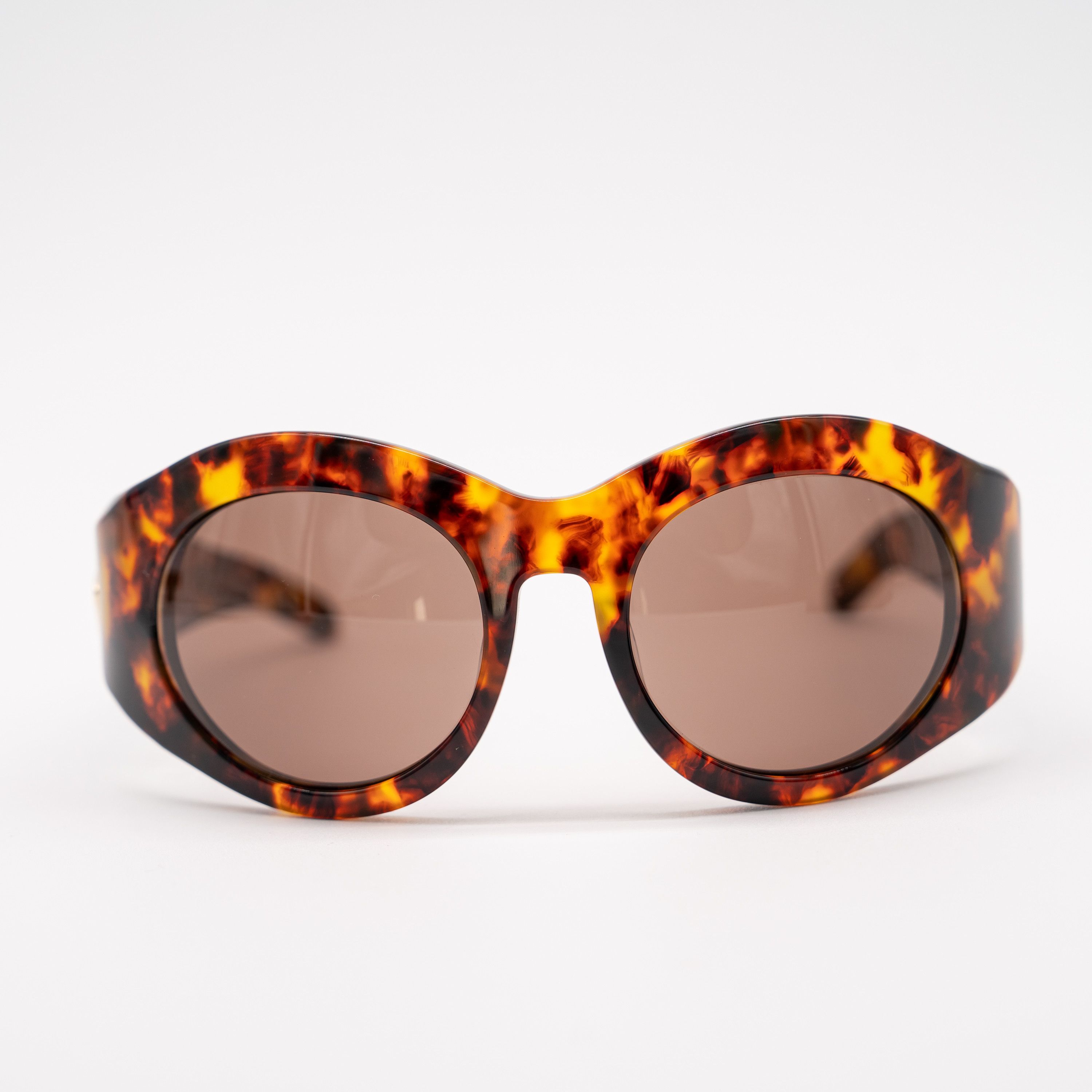 Casablanca CASABLANCA Round Goggle Acetate Sunglasses Tortoise Size ONE SIZE - 3 Thumbnail