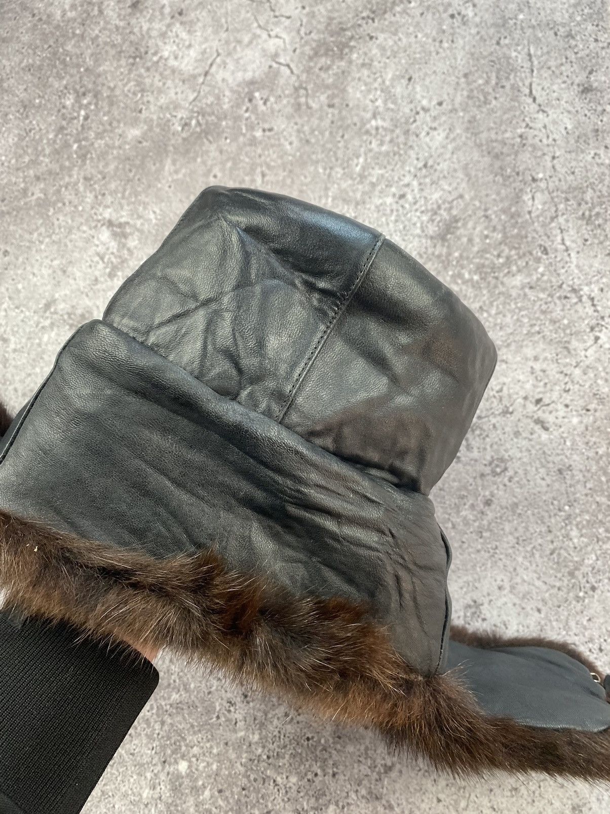 Vintage Vintage Real Fur-leather Trapper Cap Ushanka Hat Fox Winter Size ONE SIZE - 6 Thumbnail