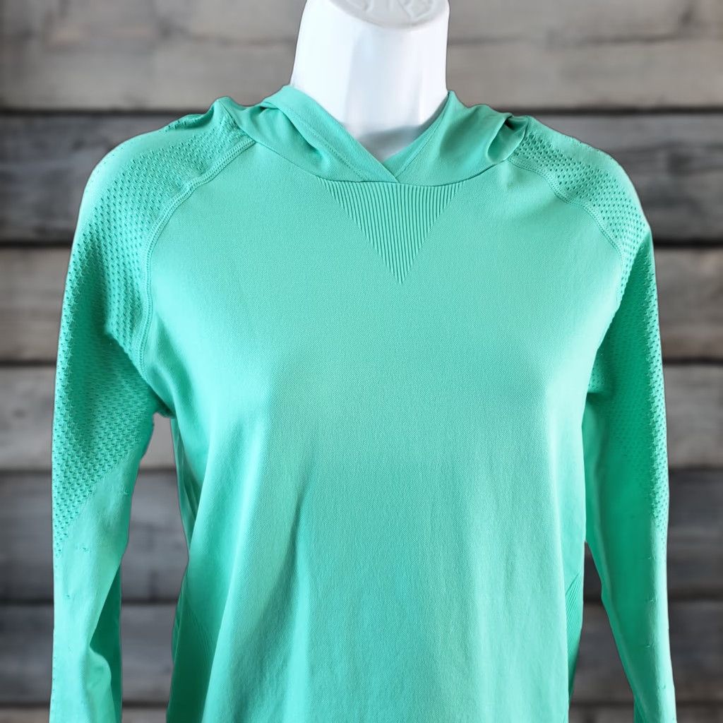 Vintage Zyia Hoodie Womens Perforated Sz M Green Mint Long Sleeve Pullover Activewear Size M / US 6-8 / IT 42-44 - 1 Thumbnail
