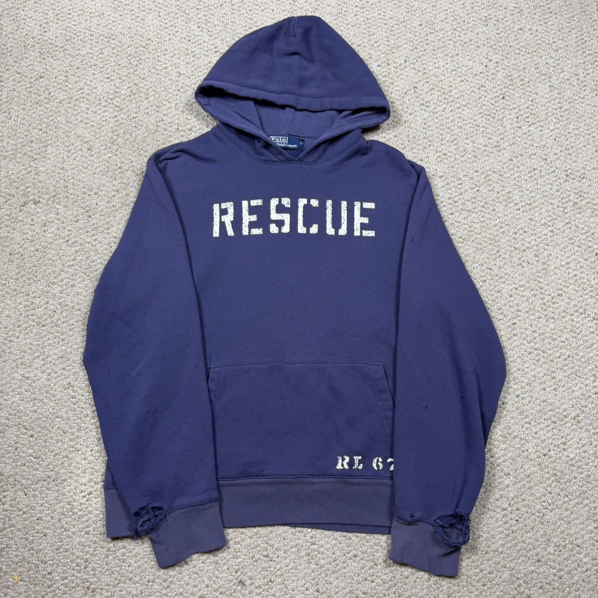 Polo Ralph Lauren Polo Ralph Lauren Distressed Rescue stencil military hoodie Size US L / EU 52-54 / 3 - 1 Thumbnail