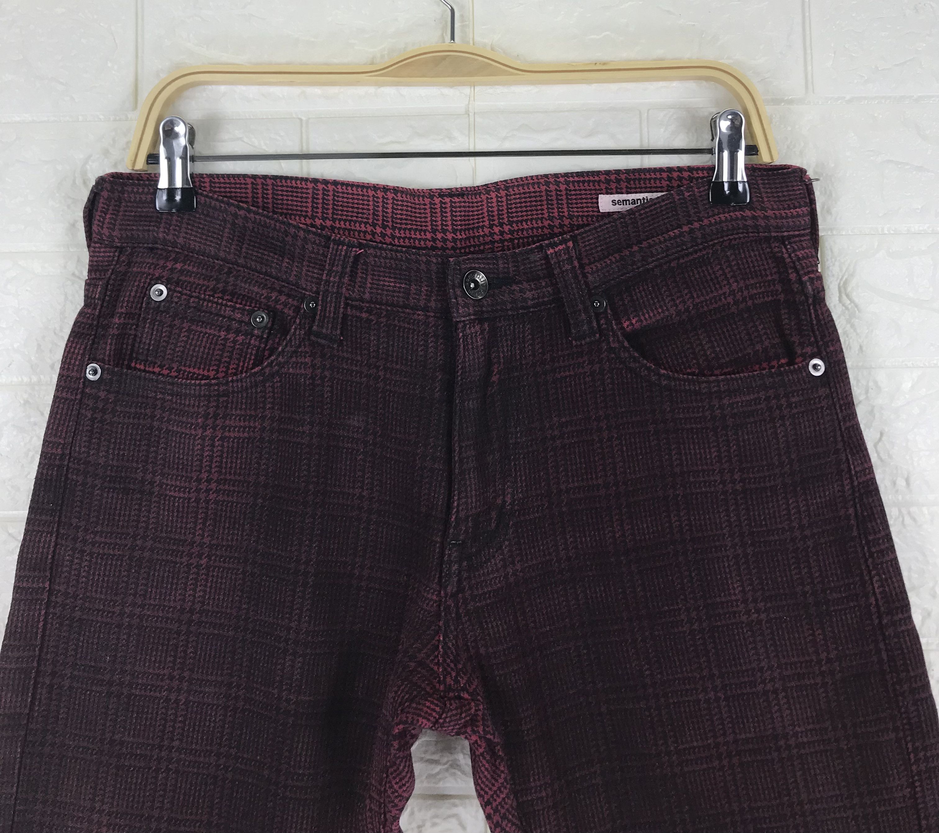 semanticdesign Vintage Semantic Design Plaid Flare Jeans Bell Bottom Denim Size US 32 / EU 48 - 2 Thumbnail