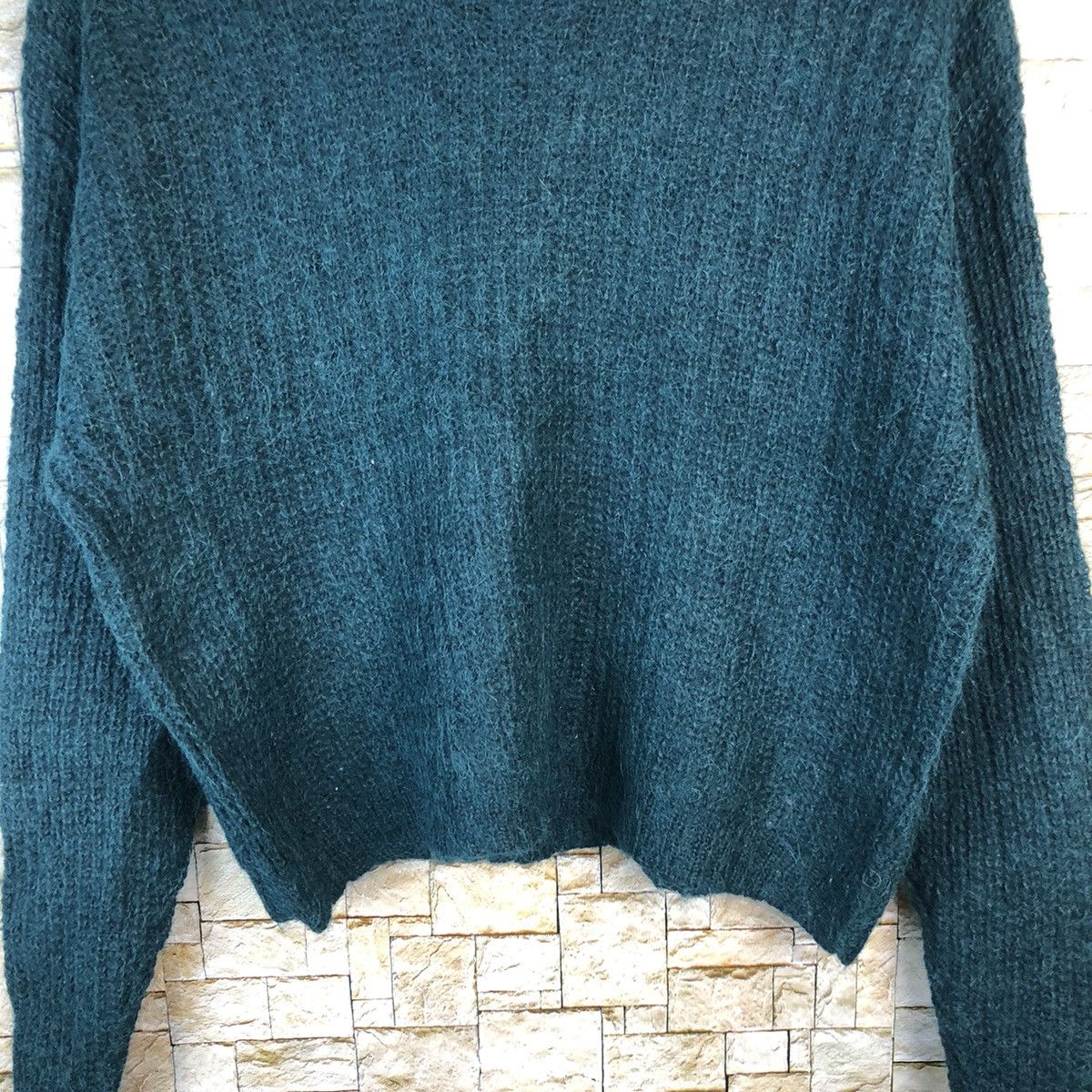 Homespun Knitwear × Japanese Brand Hanis Paris Green Knitwear #A1222 Size XS / US 0-2 / IT 36-38 - 6 Thumbnail